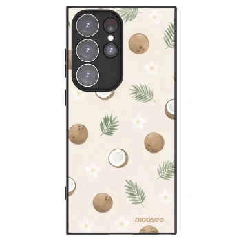 Picasee crna silikonska maskica za Samsung Galaxy S23 Ultra 5G - Coconut Breeze