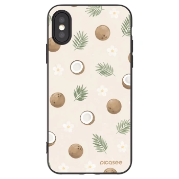 Picasee crna silikonska maskica za Apple iPhone X/XS - Coconut Breeze