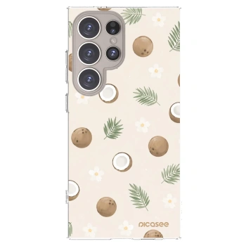 Picasee silikonska prozirna maskica za Samsung Galaxy S24 Ultra S928B 5G - Coconut Breeze