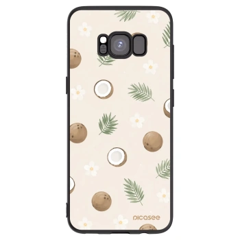 Picasee crna silikonska maskica za Samsung Galaxy S8 G950F - Coconut Breeze
