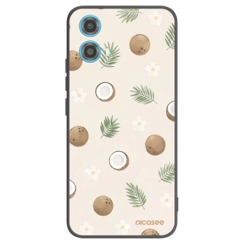 Picasee crna silikonska maskica za Motorola Moto G34 5G - Coconut Breeze