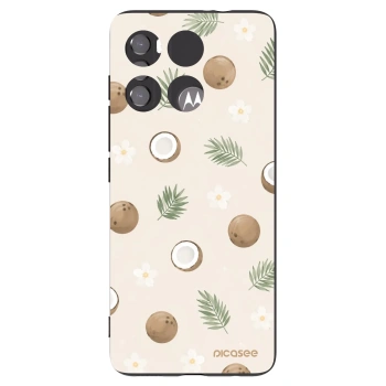 Picasee crna silikonska maskica za Motorola Edge 60 5G - Coconut Breeze