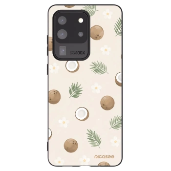 Picasee crna silikonska maskica za Samsung Galaxy S20 Ultra 5G G988F - Coconut Breeze