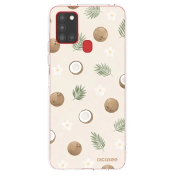 Picasee silikonska prozirna maskica za Samsung Galaxy A21s - Coconut Breeze
