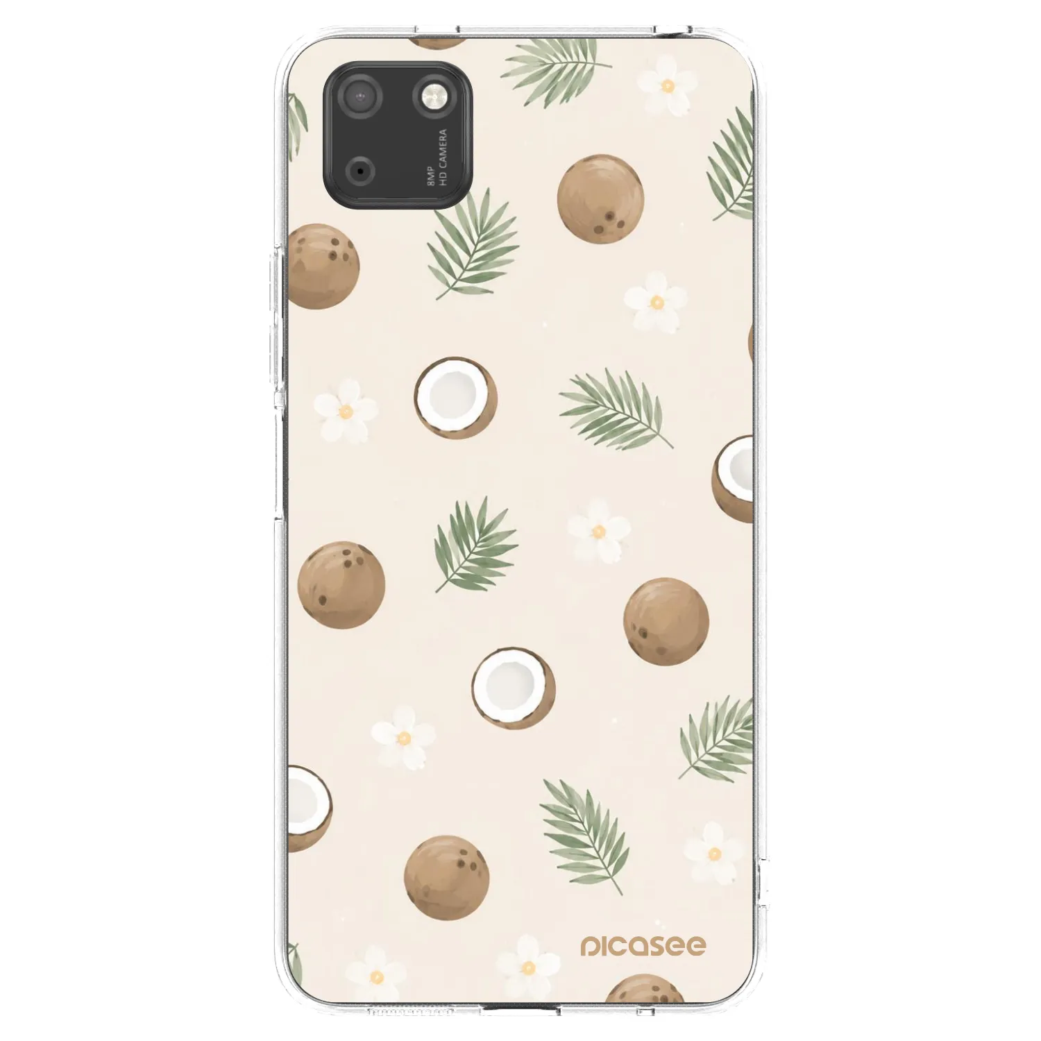 Picasee silikonska prozirna maskica za Huawei Y5P - Coconut Breeze