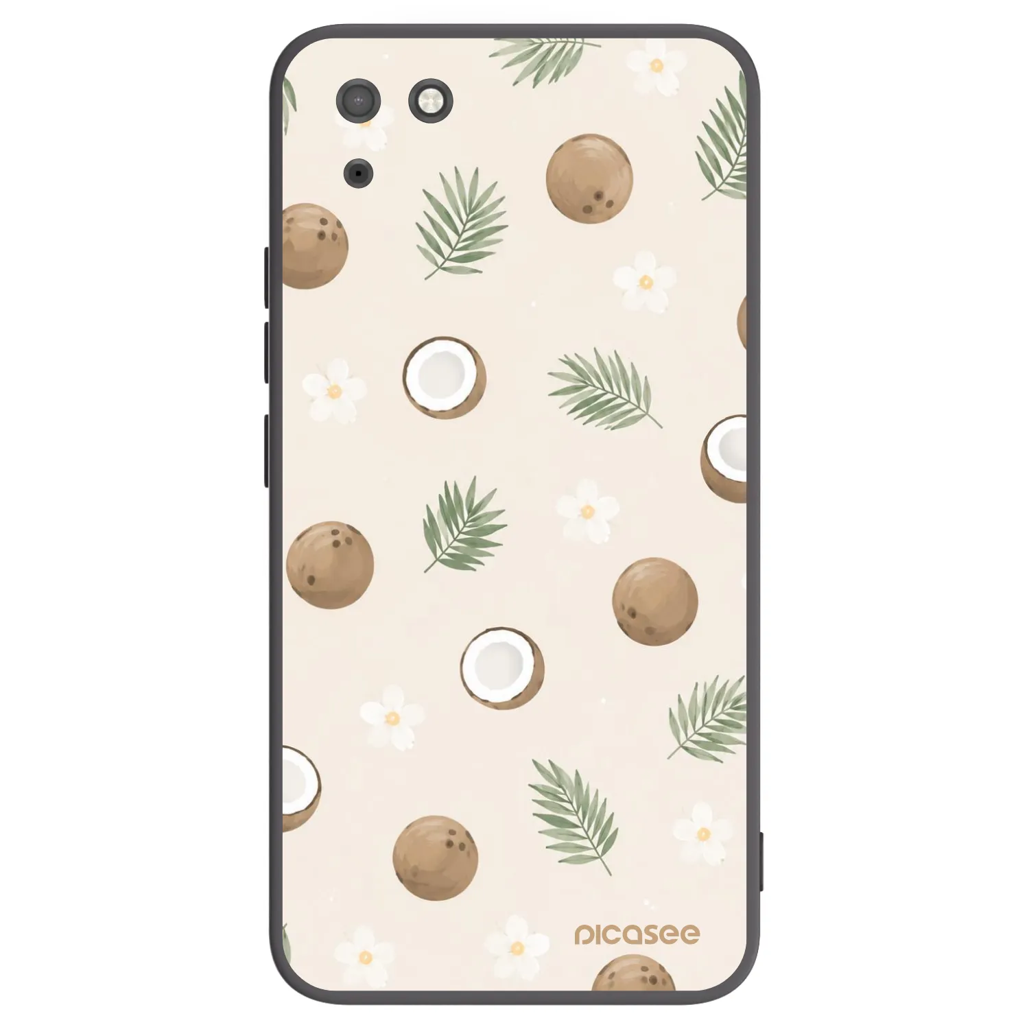 Picasee crna silikonska maskica za Huawei Y5P - Coconut Breeze