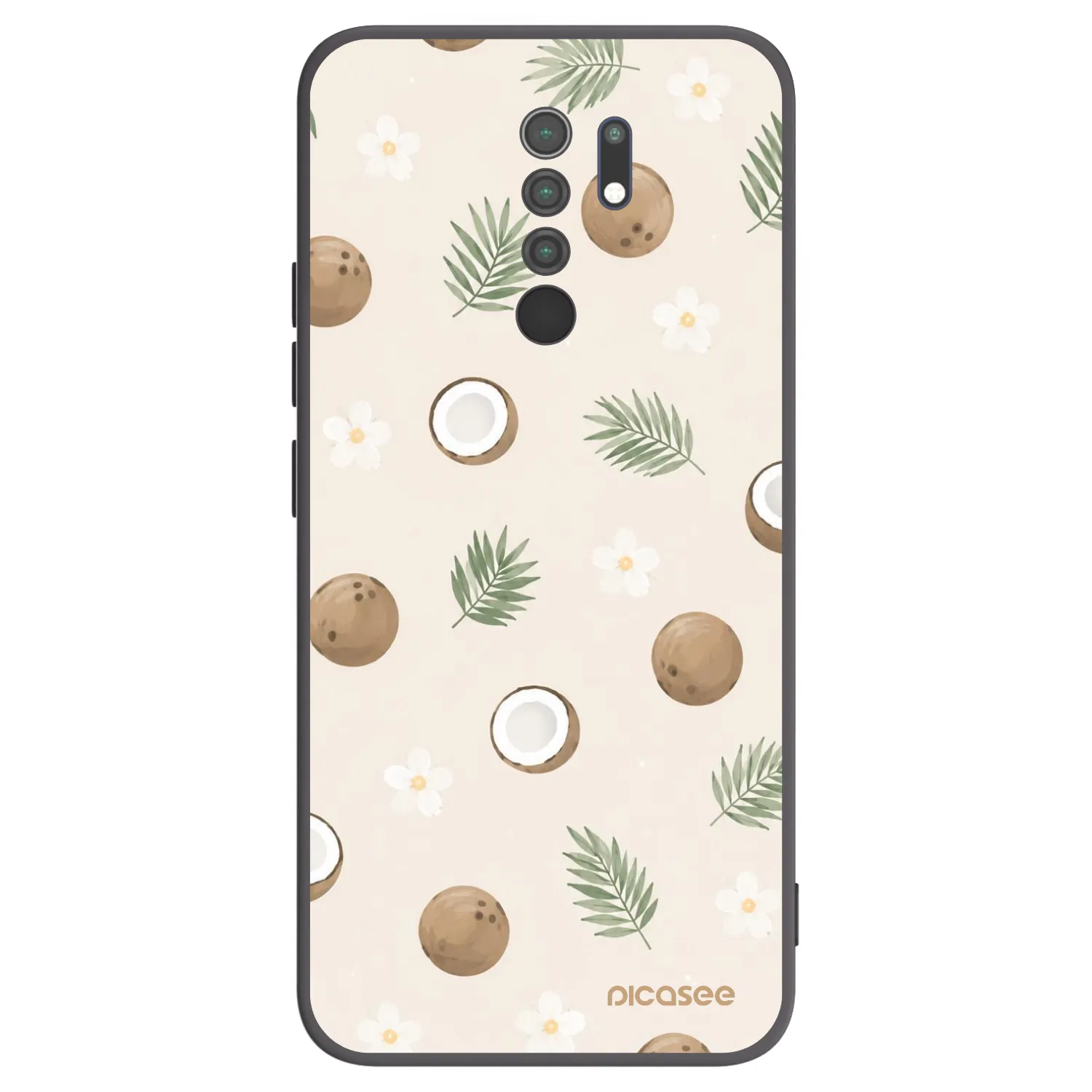 Picasee crna silikonska maskica za Xiaomi Redmi 9 - Coconut Breeze