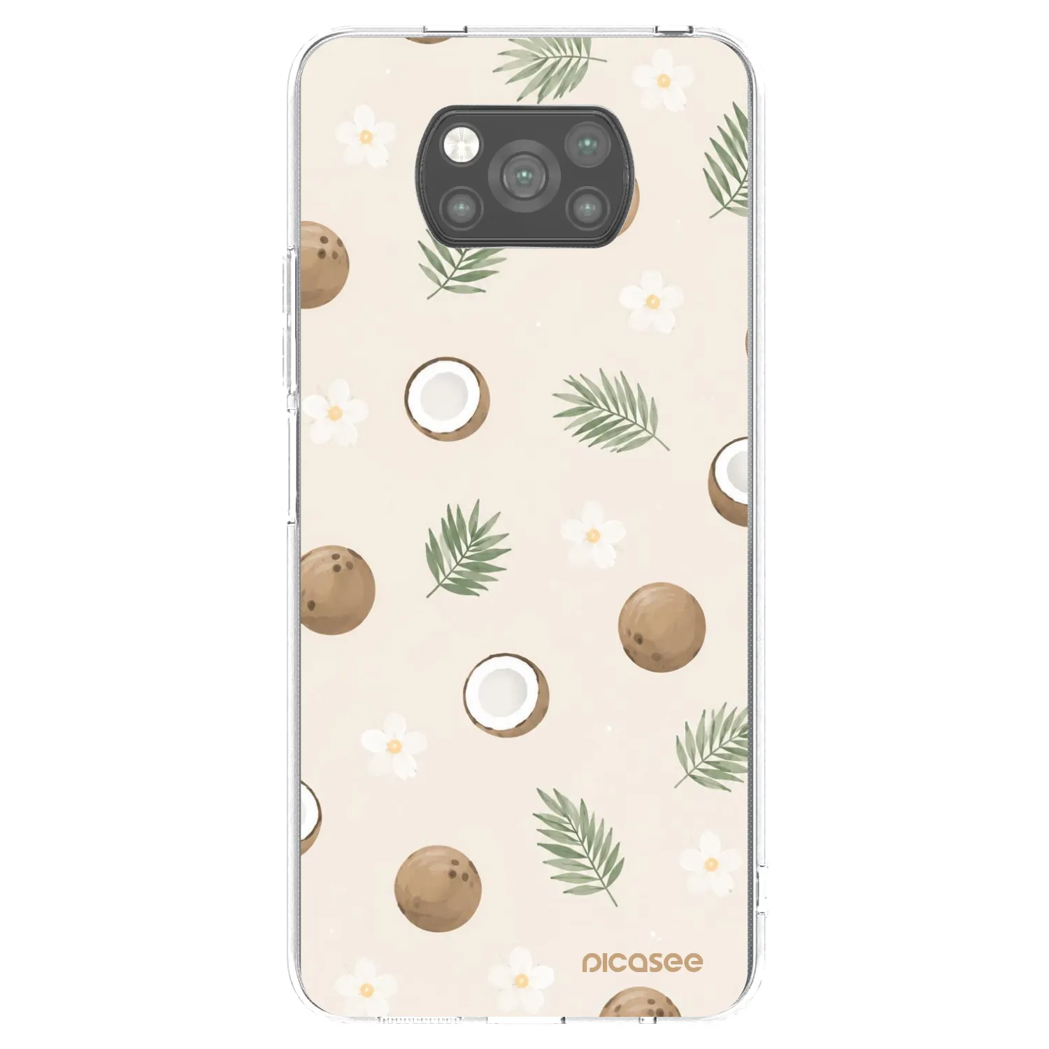 Picasee crna silikonska maskica za Xiaomi Poco X3 - Coconut Breeze