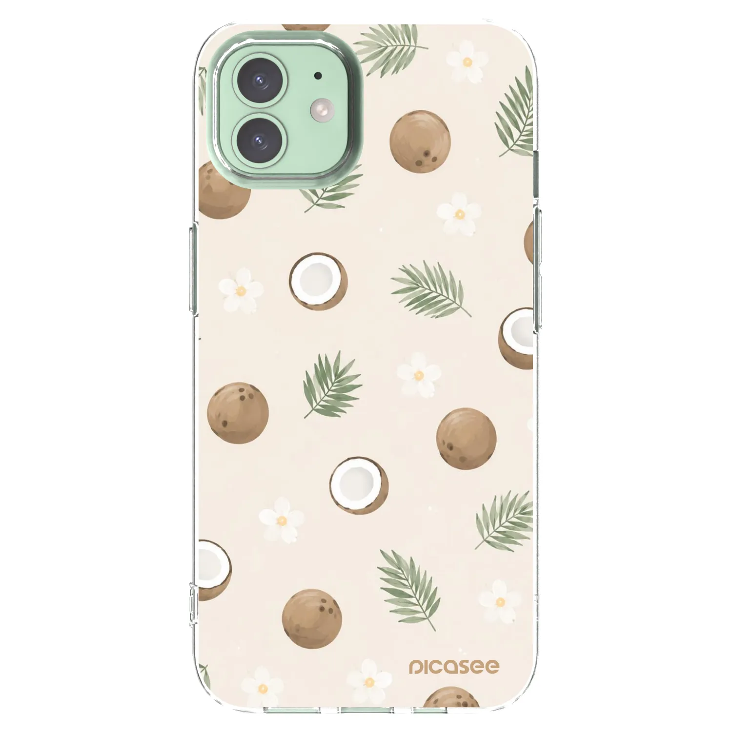 Picasee silikonska prozirna maskica za Apple iPhone 12 - Coconut Breeze