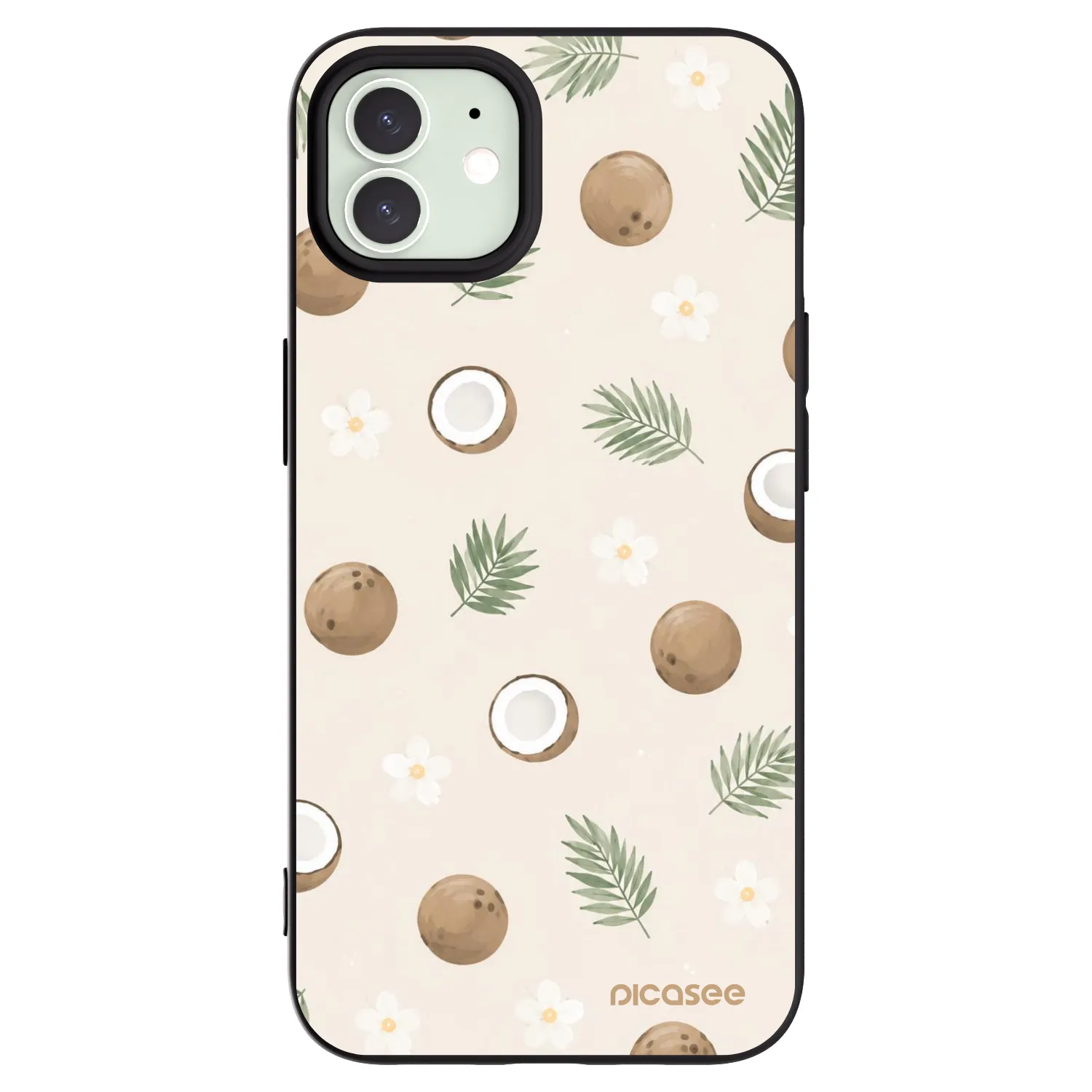 Picasee crna silikonska maskica za Apple iPhone 12 Pro - Coconut Breeze