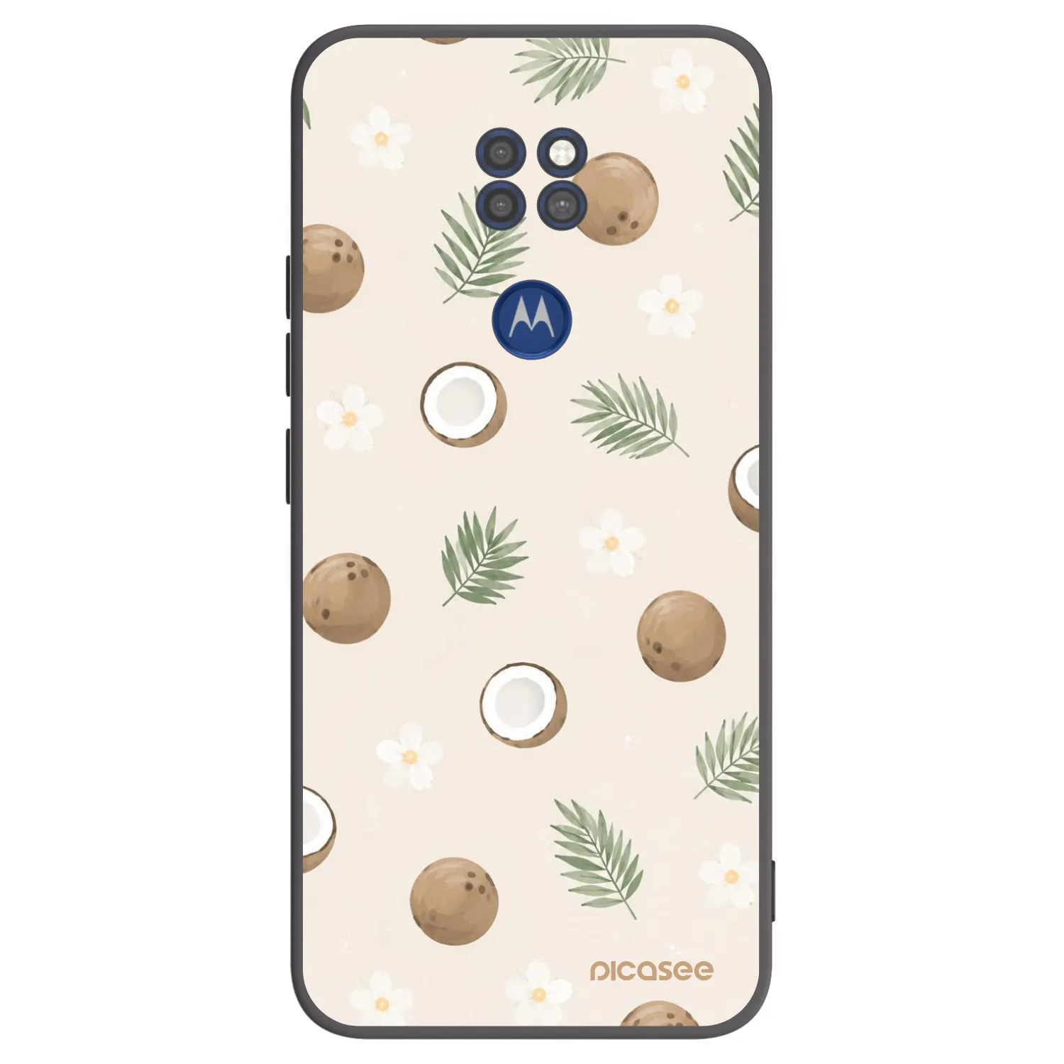 Picasee crna silikonska maskica za Motorola Moto G9 Play - Coconut Breeze