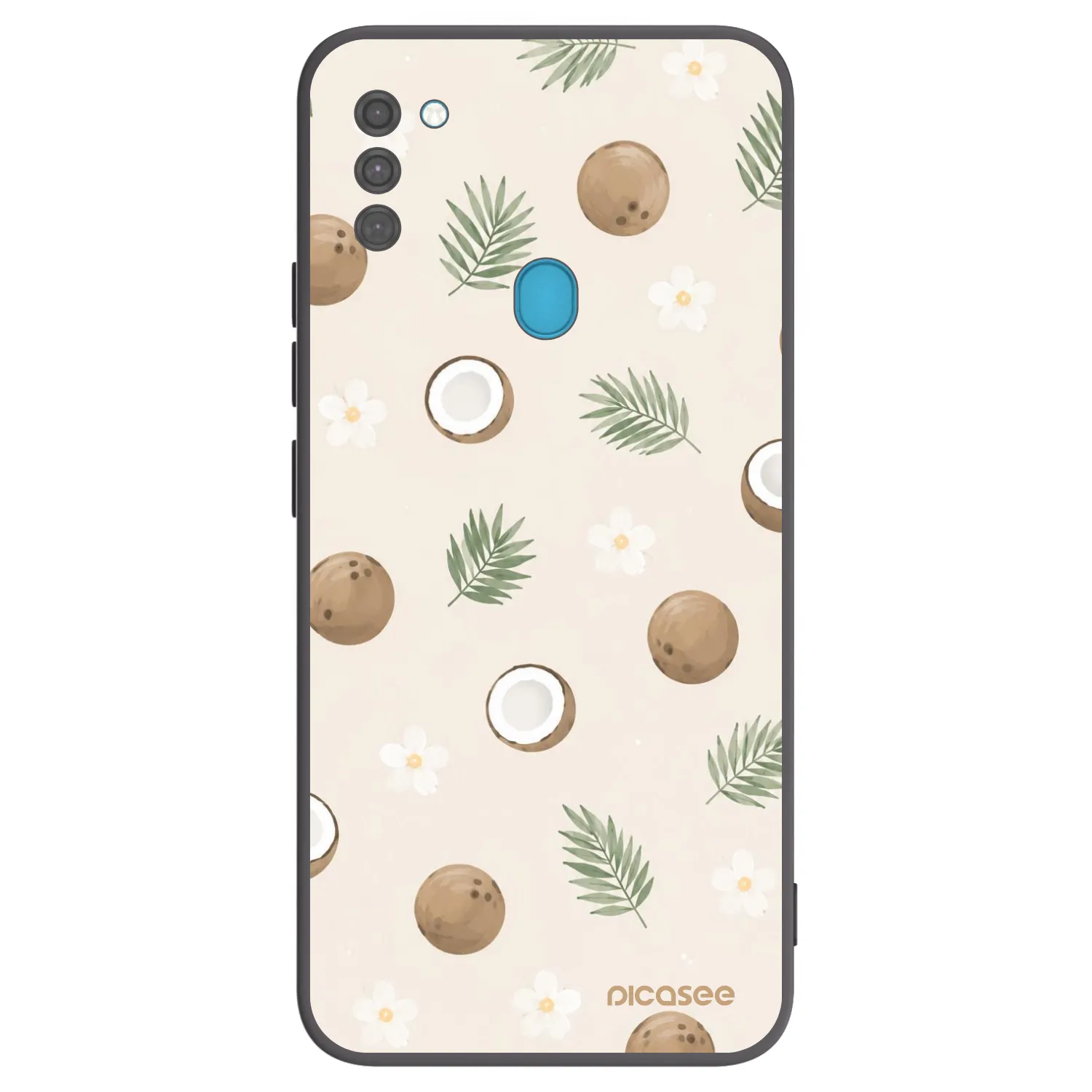 Picasee crna silikonska maskica za Samsung Galaxy M11 - Coconut Breeze
