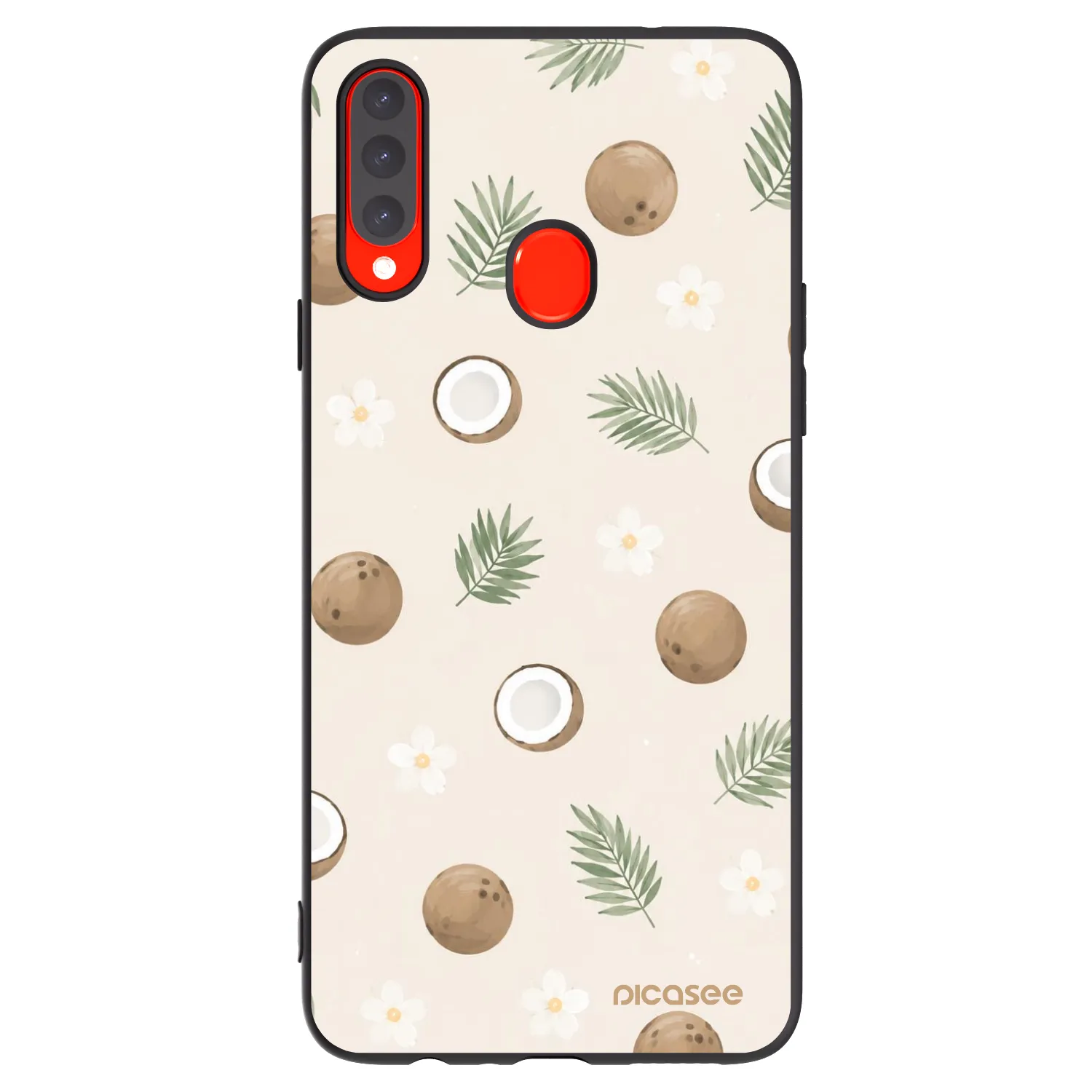 Picasee crna silikonska maskica za Samsung Galaxy A20s - Coconut Breeze