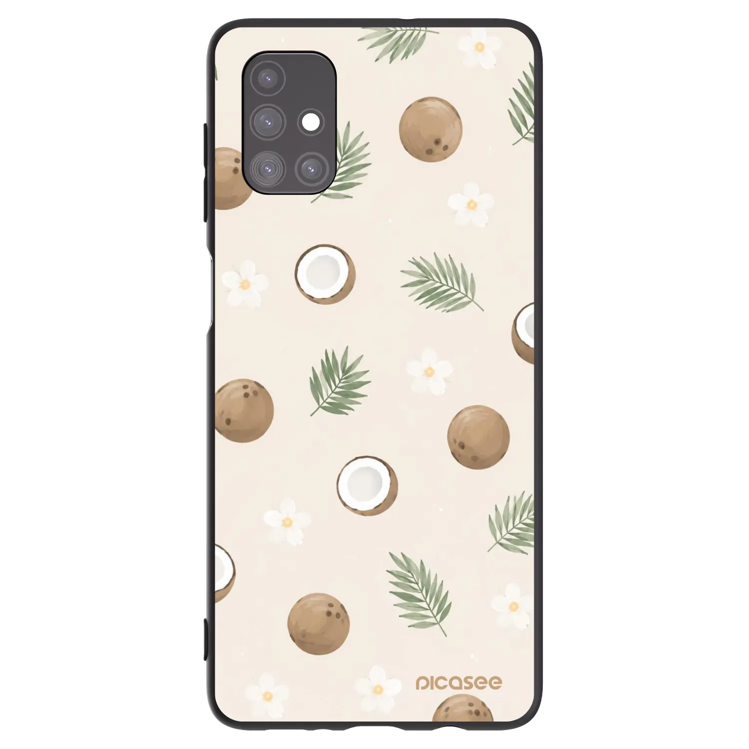 Picasee crna silikonska maskica za Samsung Galaxy M51 M515F - Coconut Breeze