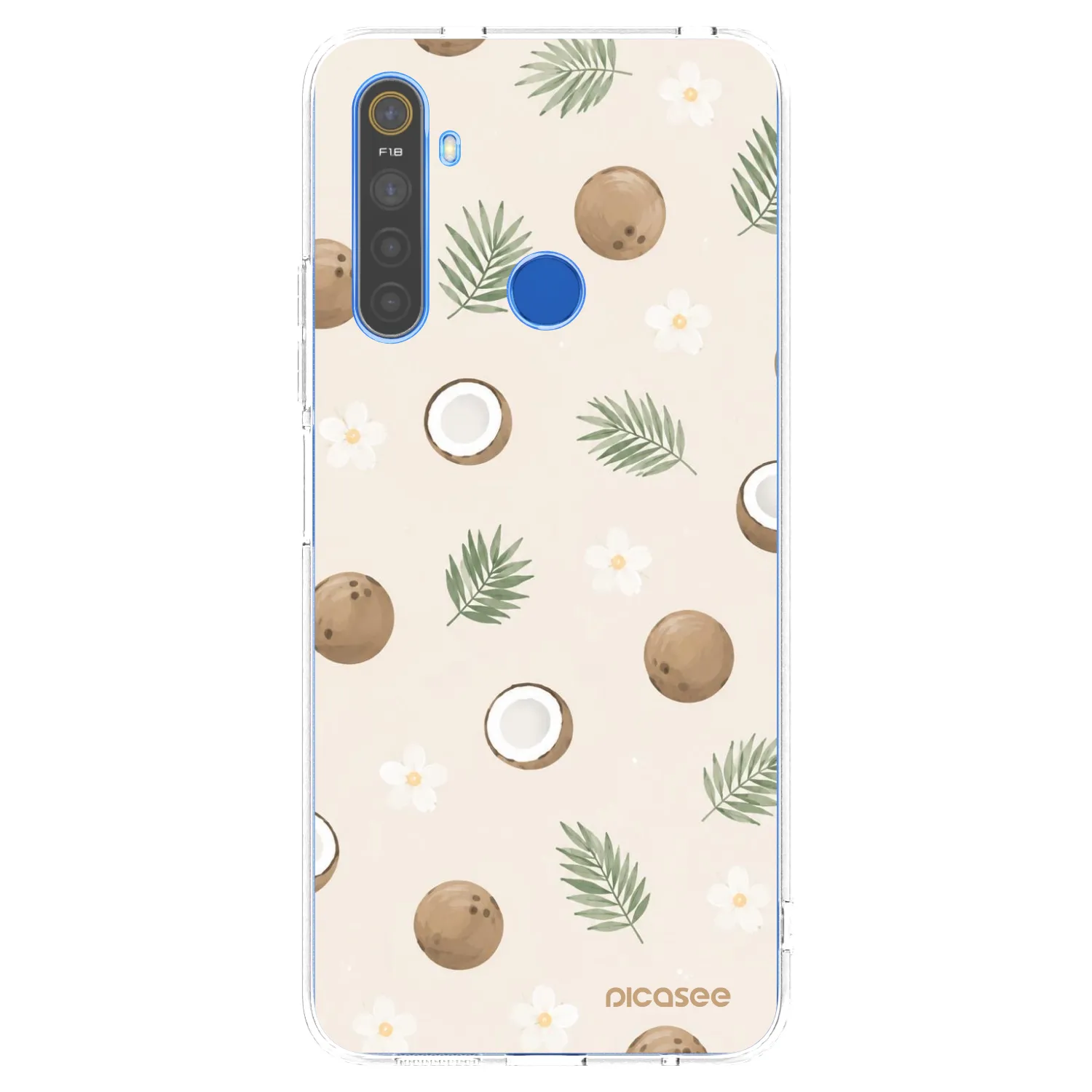 Picasee silikonska prozirna maskica za Realme 5 - Coconut Breeze