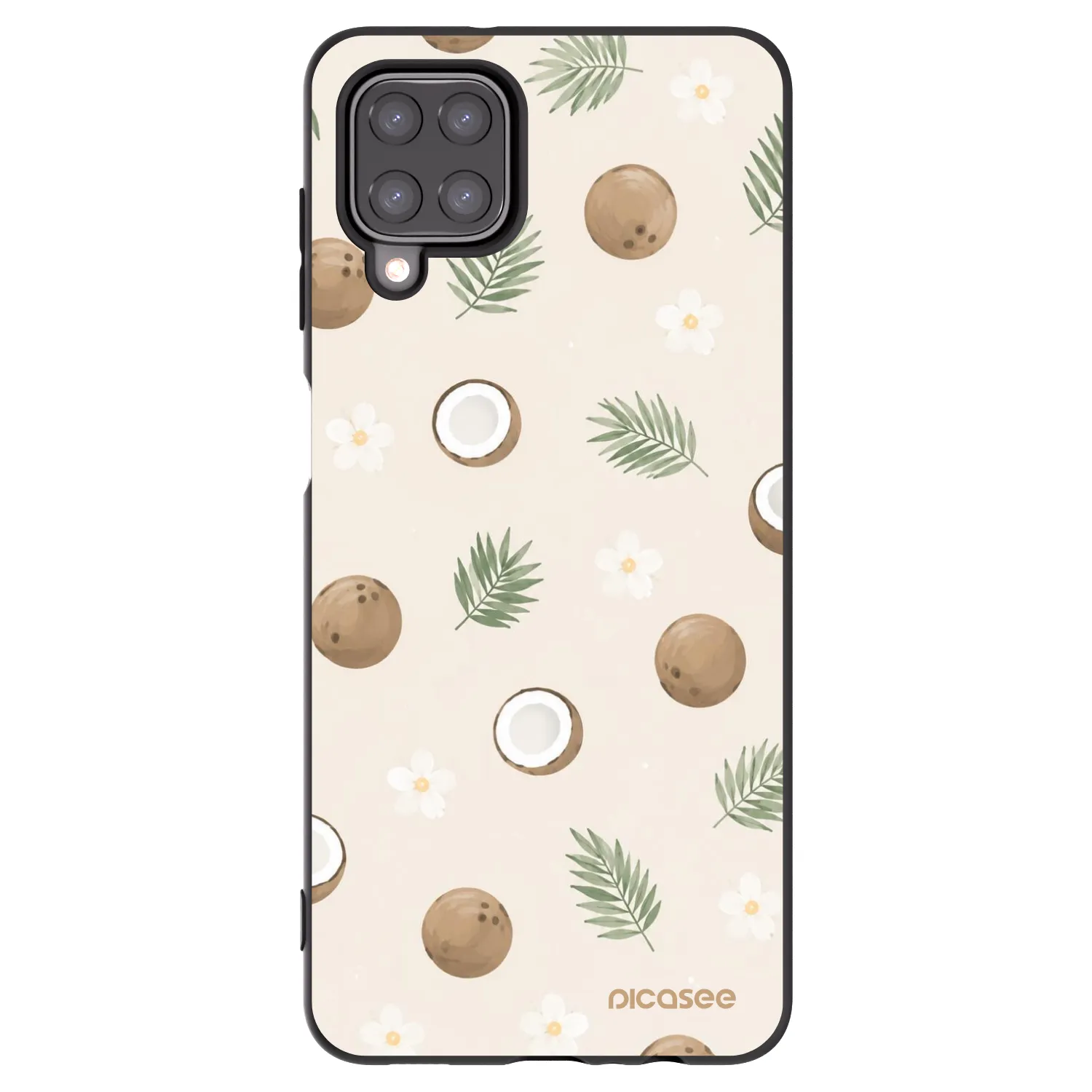 Picasee crna silikonska maskica za Samsung Galaxy A12 A125F - Coconut Breeze