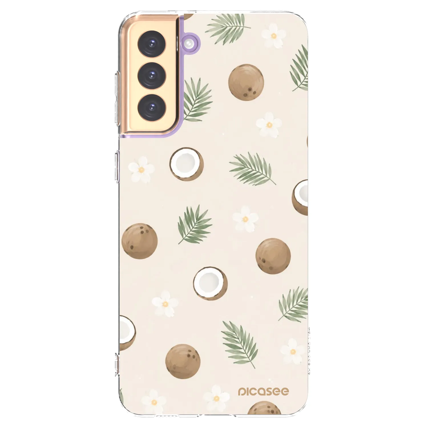 Picasee silikonska prozirna maskica za Samsung Galaxy S21+ 5G G996F - Coconut Breeze