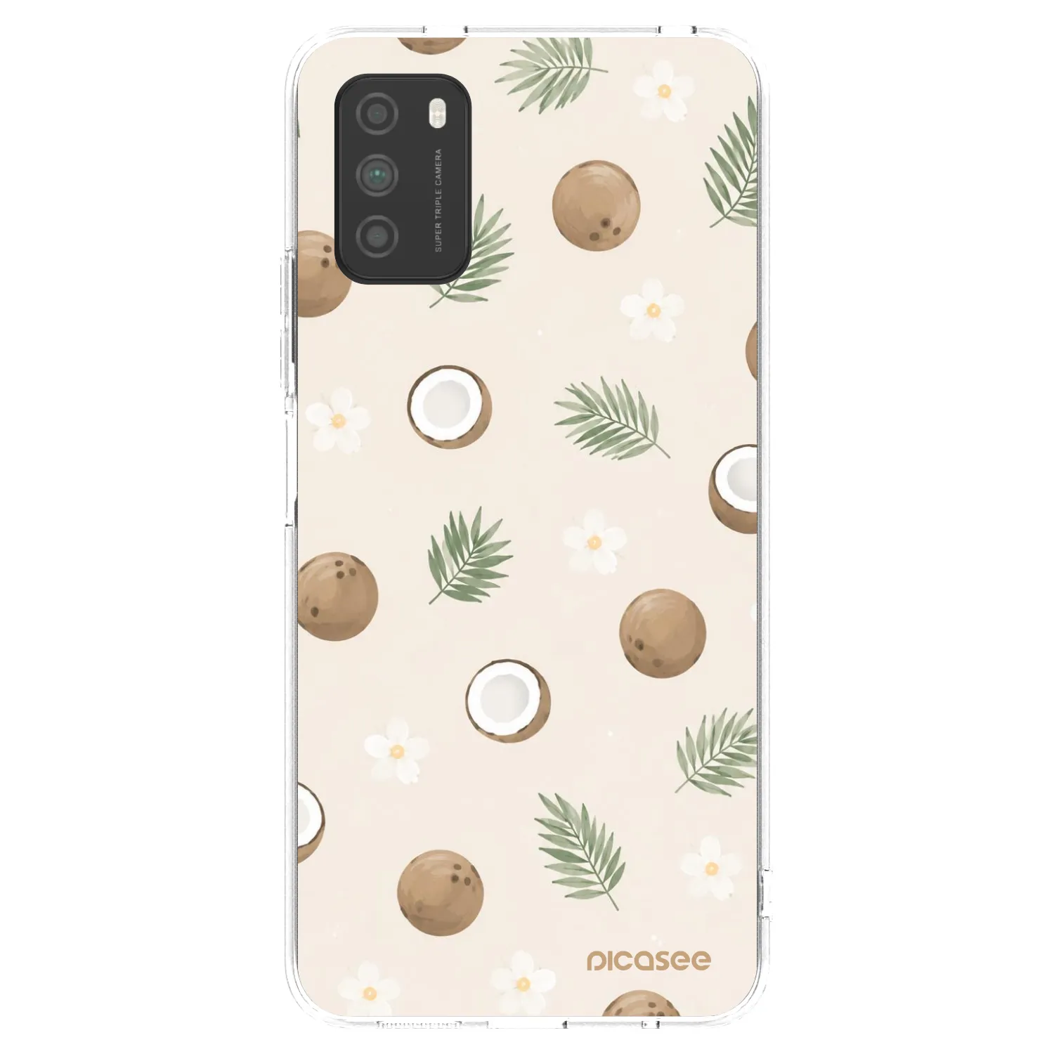 Picasee silikonska prozirna maskica za Xiaomi Poco M3 - Coconut Breeze