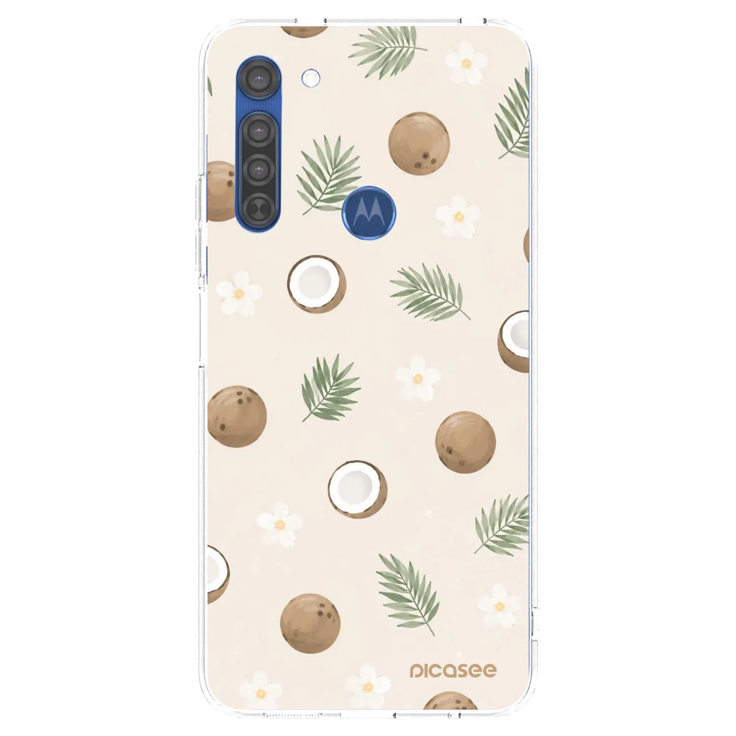 Picasee silikonska prozirna maskica za Motorola Moto G8 - Coconut Breeze