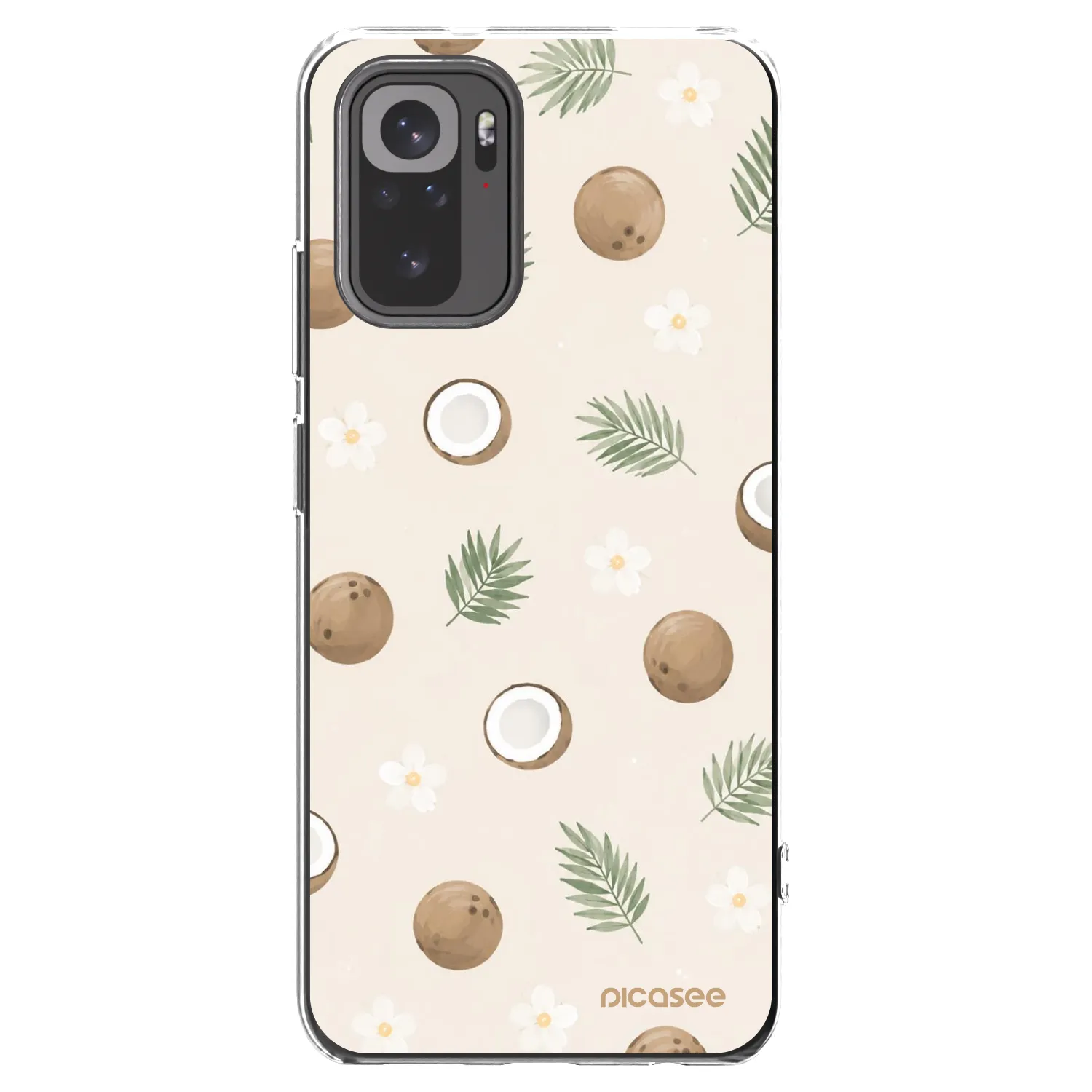 Picasee silikonska prozirna maskica za Xiaomi Redmi Note 10 - Coconut Breeze