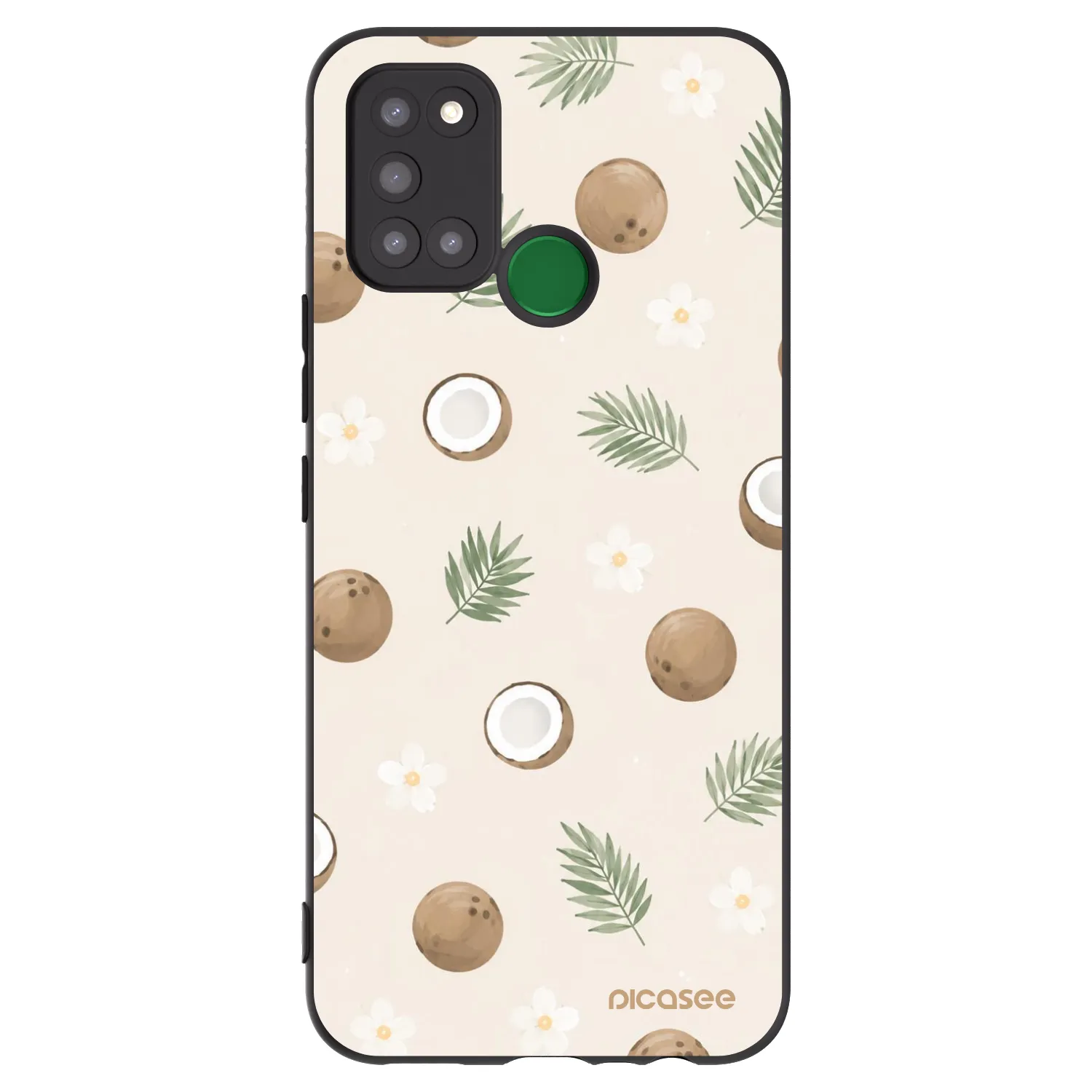Picasee crna silikonska maskica za Realme 7i - Coconut Breeze