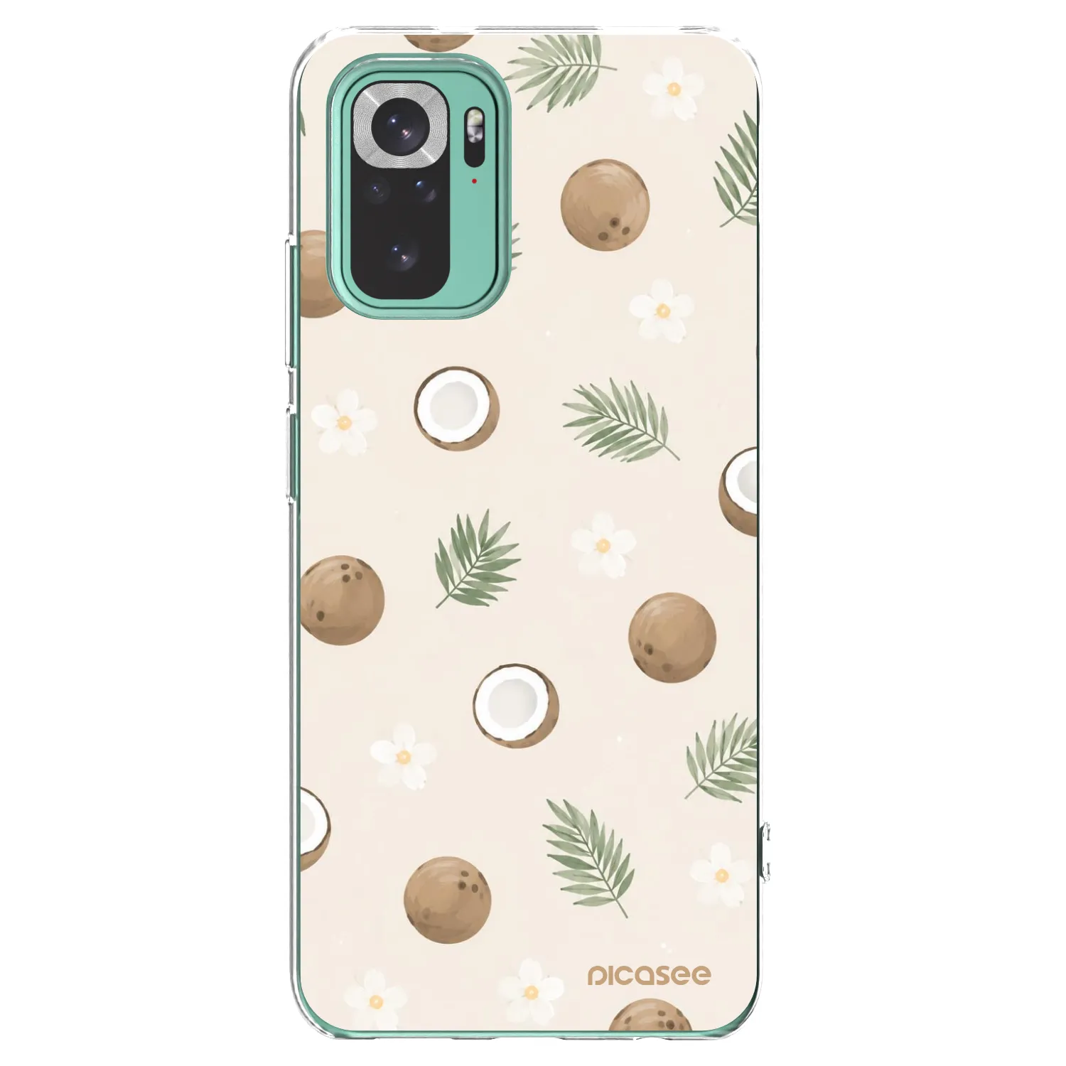 Picasee silikonska prozirna maskica za Xiaomi Redmi Note 10 Pro - Coconut Breeze