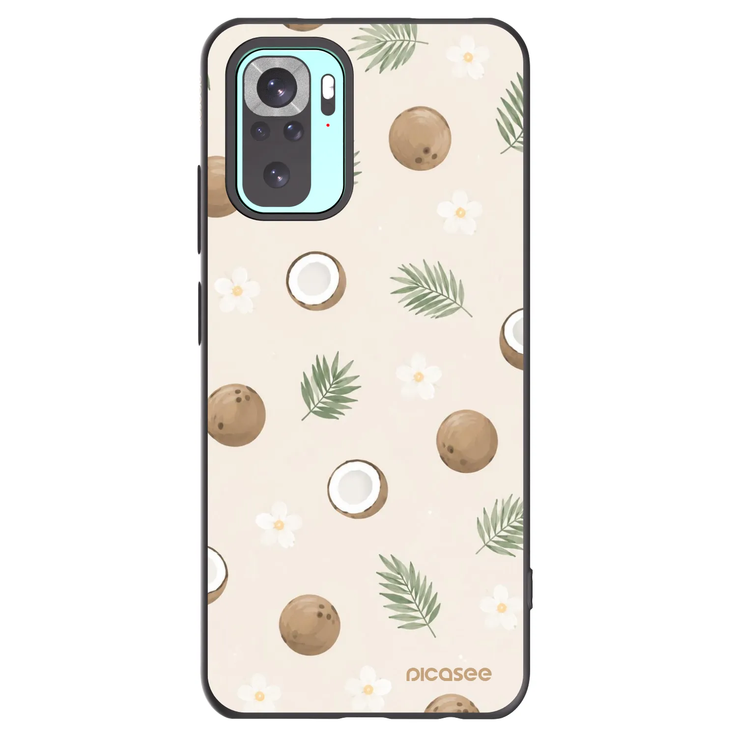 Picasee crna silikonska maskica za Xiaomi Redmi Note 10 Pro - Coconut Breeze