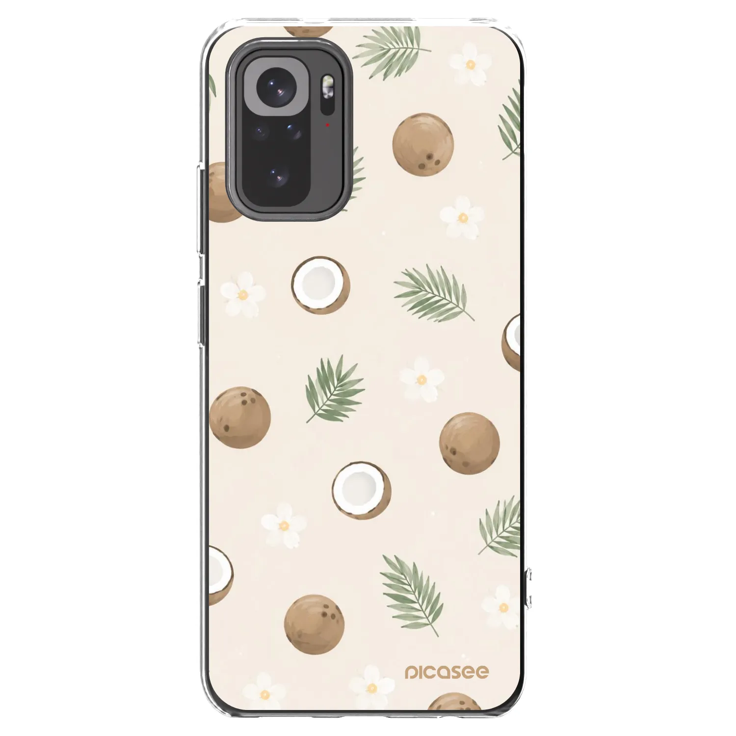 Picasee silikonska prozirna maskica za Xiaomi Redmi Note 10S - Coconut Breeze