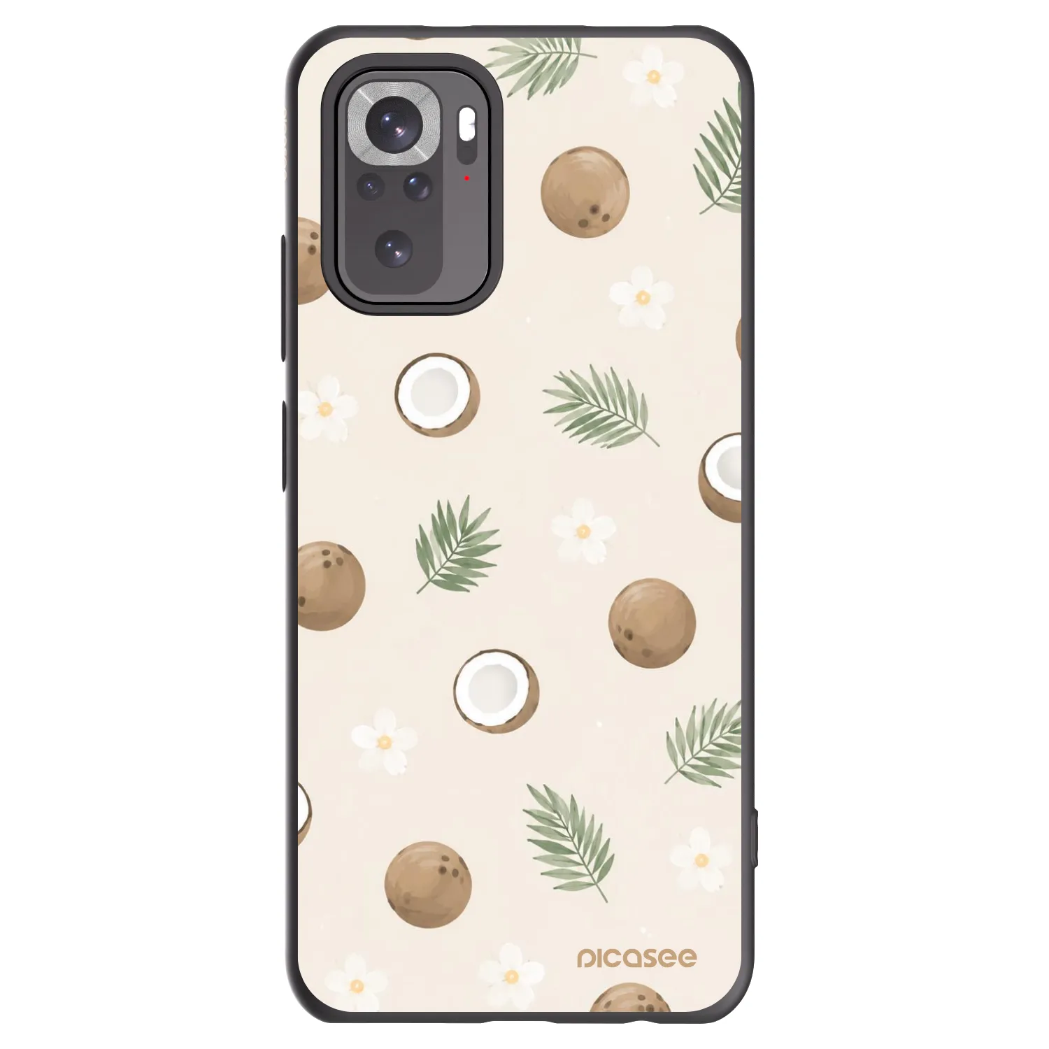 Picasee crna silikonska maskica za Xiaomi Redmi Note 10S - Coconut Breeze