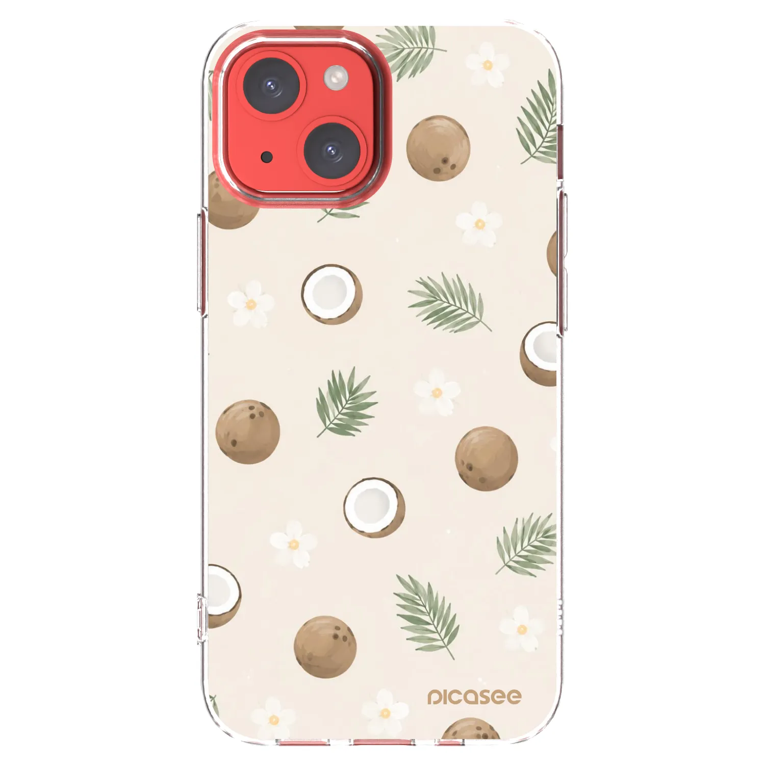 Picasee silikonska prozirna maskica za Apple iPhone 13 mini - Coconut Breeze