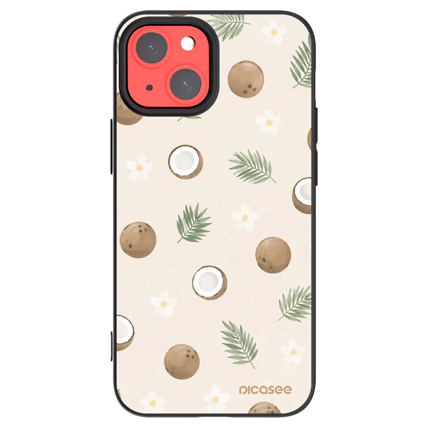 Picasee crna silikonska maskica za Apple iPhone 13 mini - Coconut Breeze