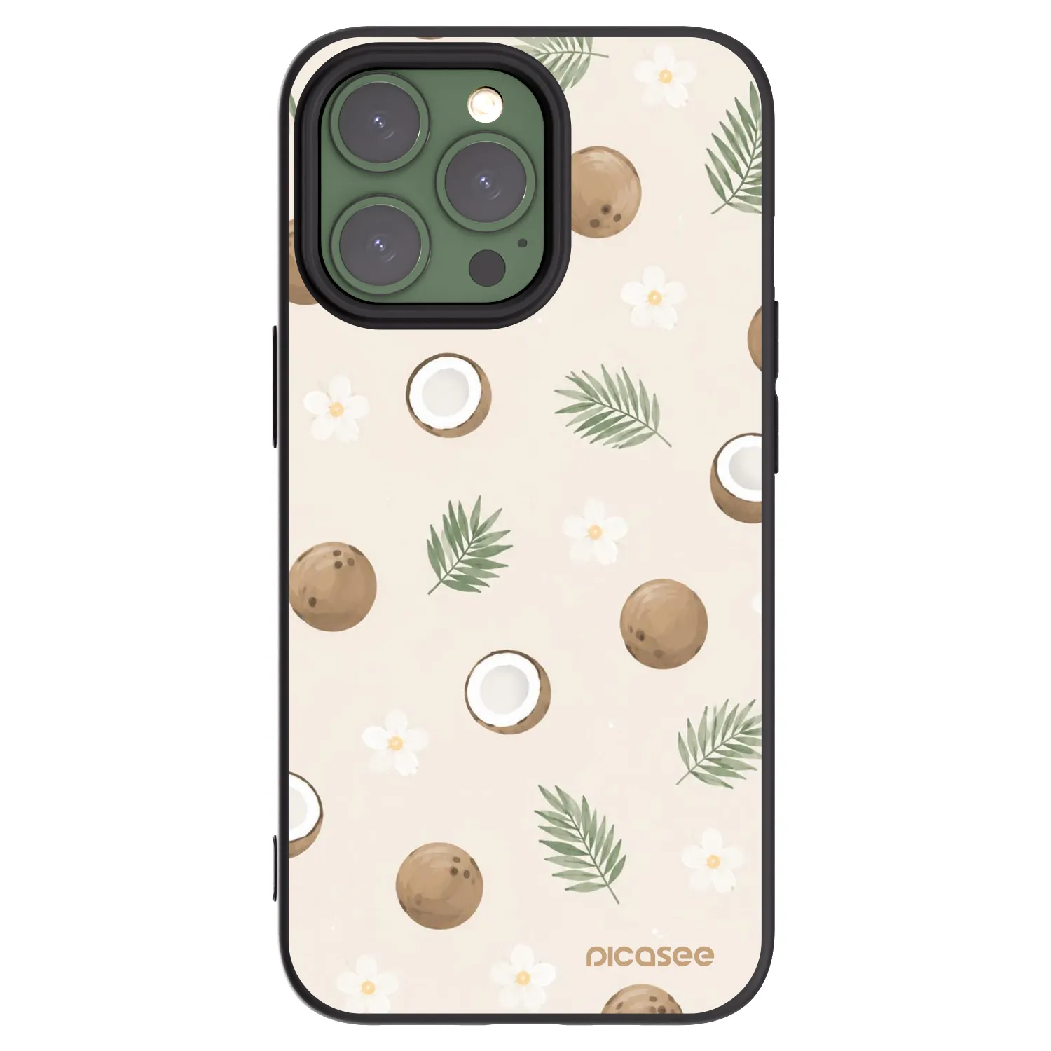Picasee crna silikonska maskica za Apple iPhone 13 Pro - Coconut Breeze
