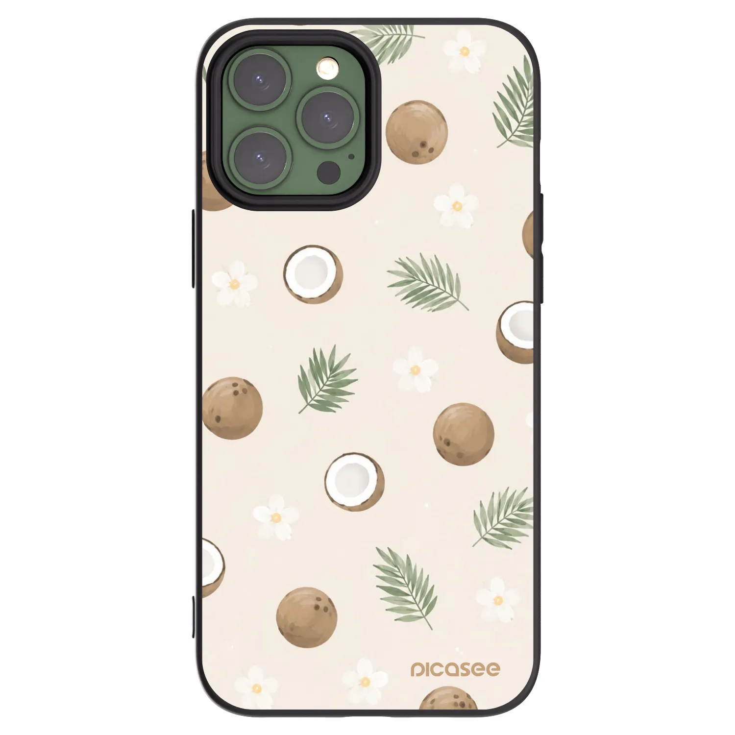Picasee crna silikonska maskica za Apple iPhone 13 Pro Max - Coconut Breeze