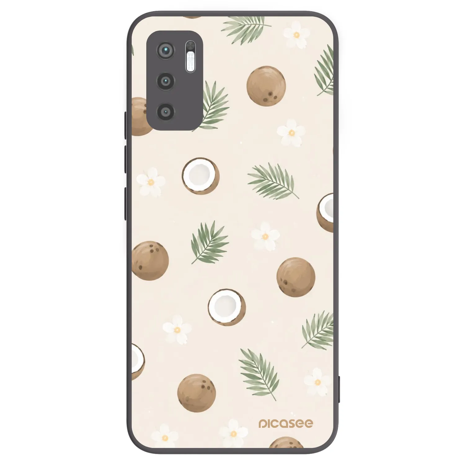 Picasee crna silikonska maskica za Xiaomi Redmi Note 10 5G - Coconut Breeze