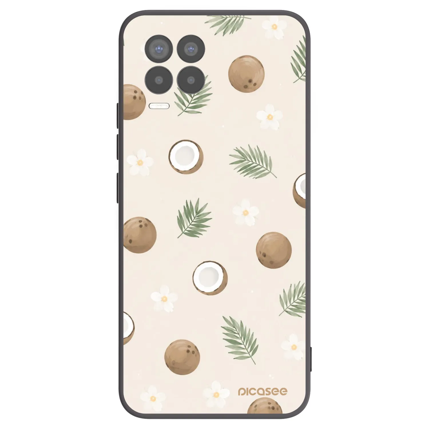 Picasee crna silikonska maskica za Realme 8 Pro - Coconut Breeze