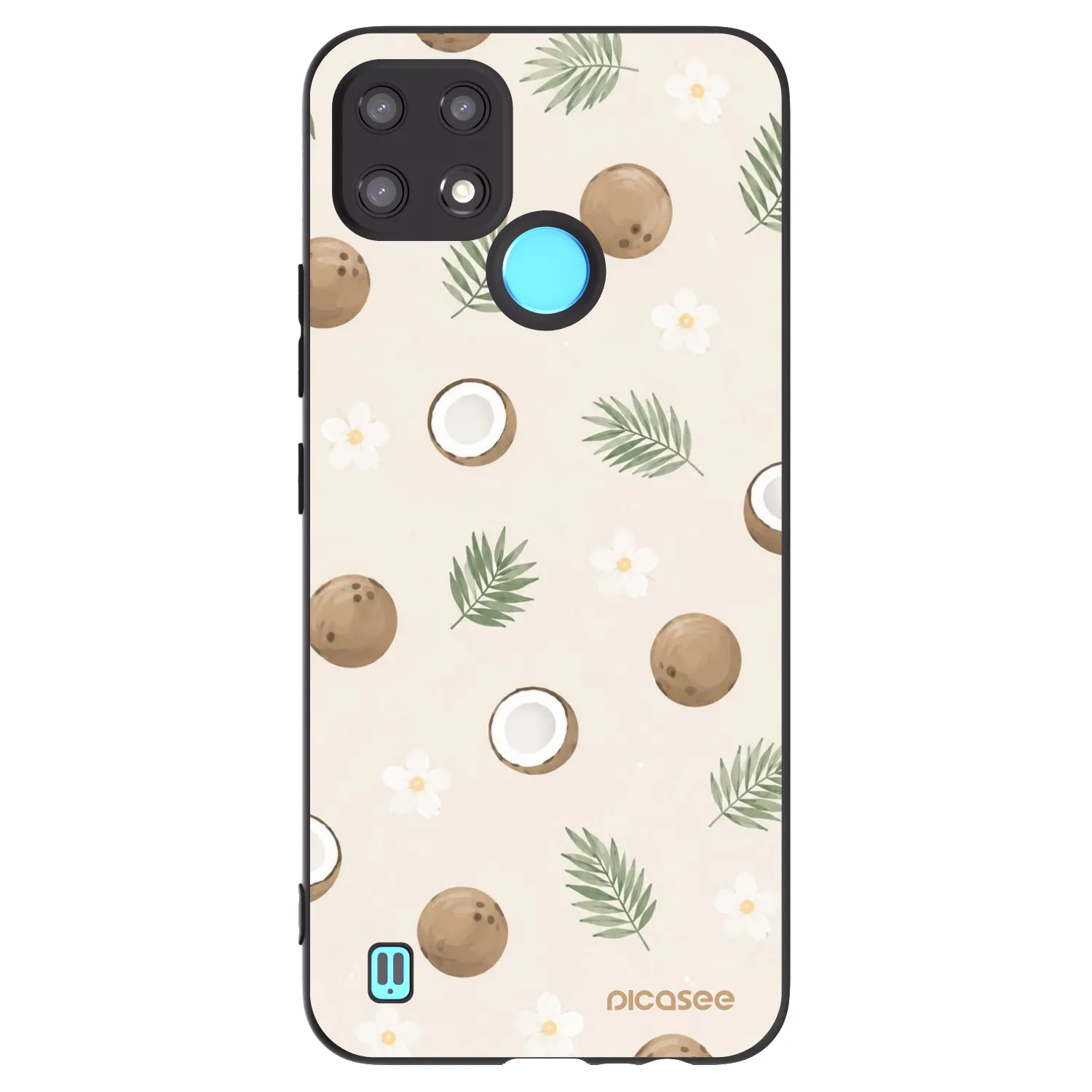 Picasee crna silikonska maskica za Realme C21 - Coconut Breeze