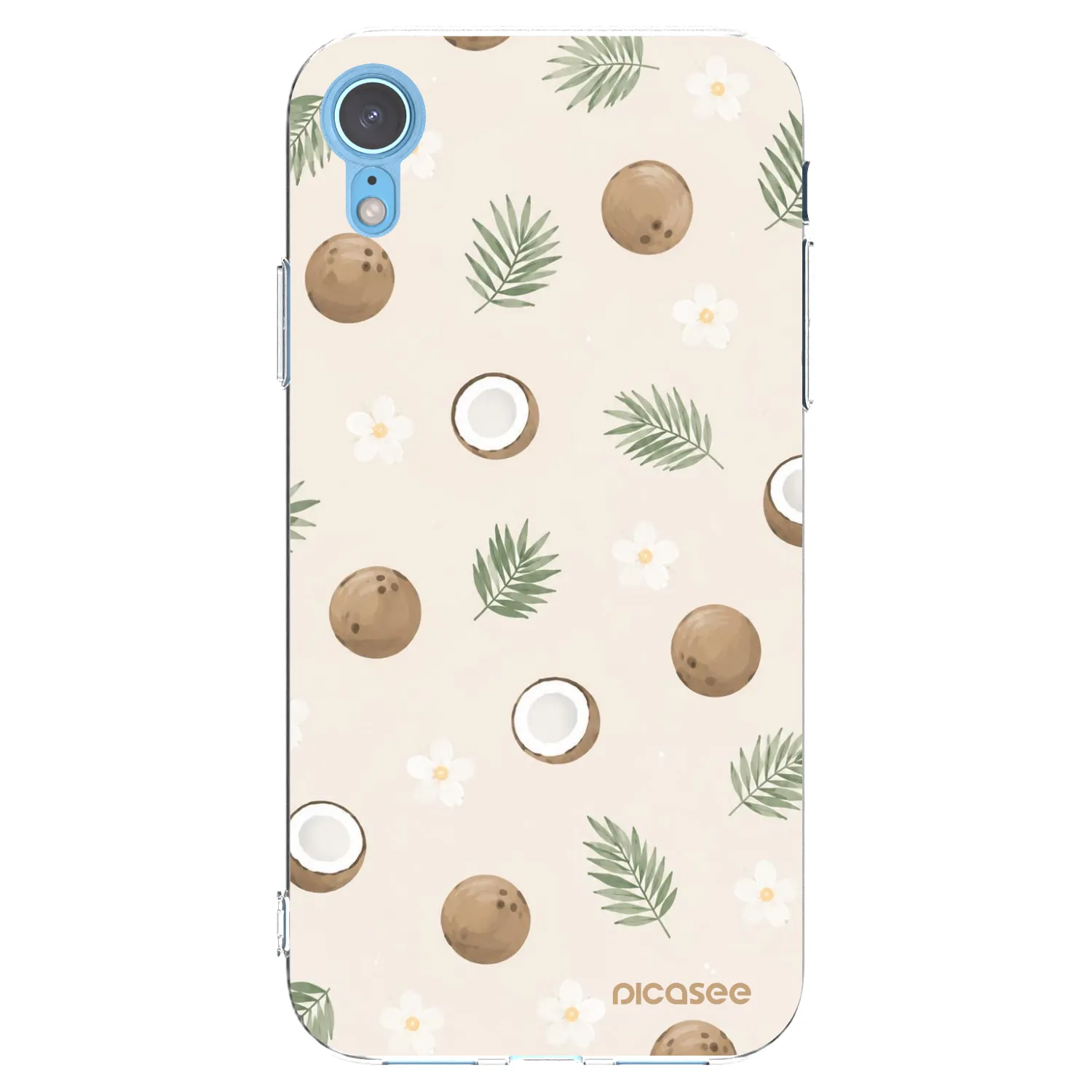 Picasee silikonska prozirna maskica za Apple iPhone XR - Coconut Breeze