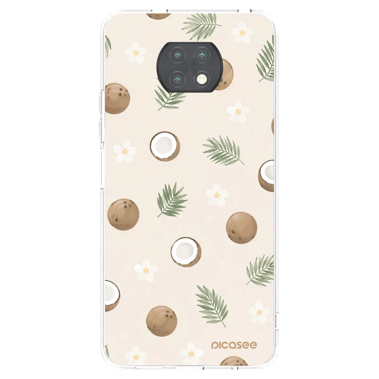 Picasee silikonska prozirna maskica za Xiaomi Redmi Note 9T - Coconut Breeze