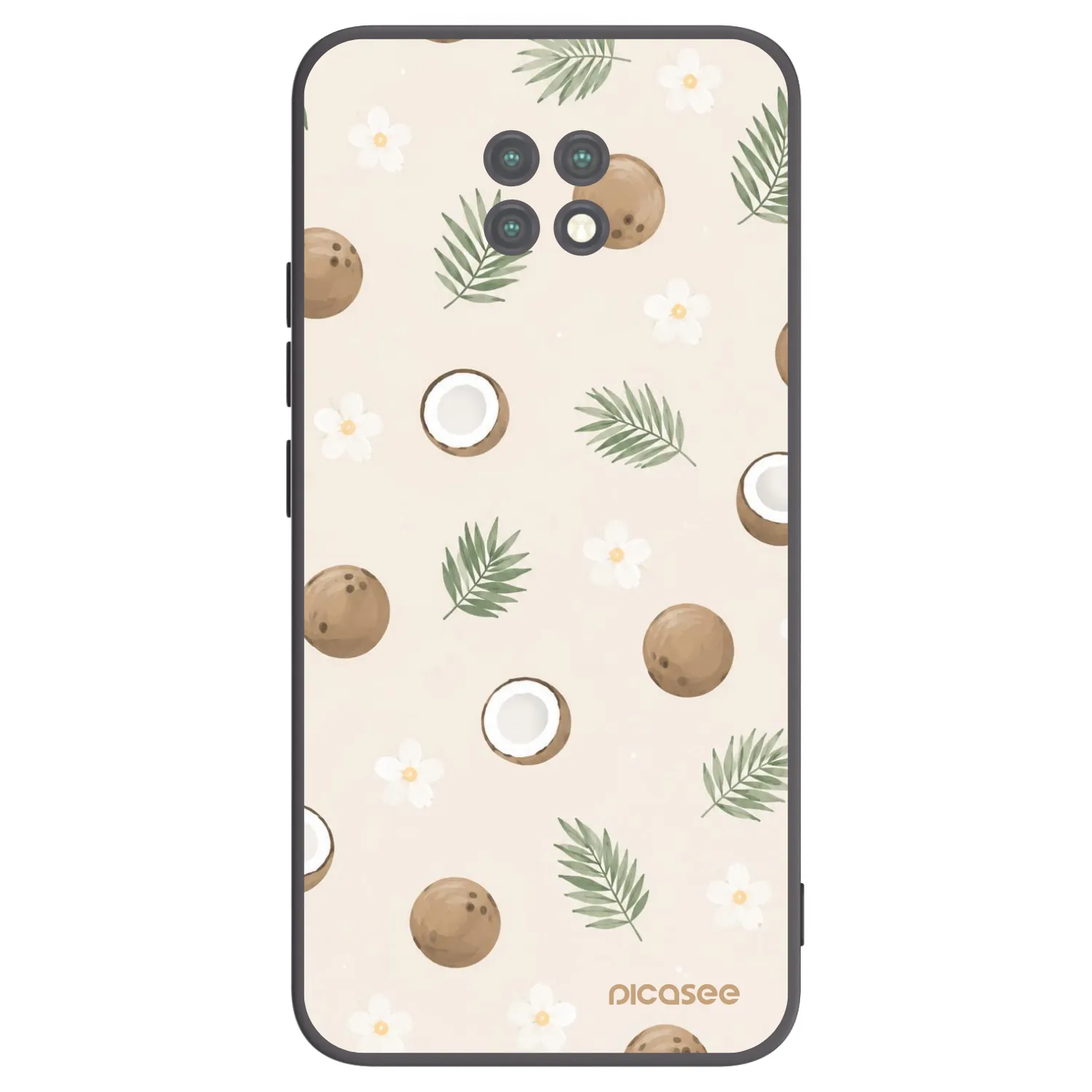 Picasee crna silikonska maskica za Xiaomi Redmi Note 9T - Coconut Breeze