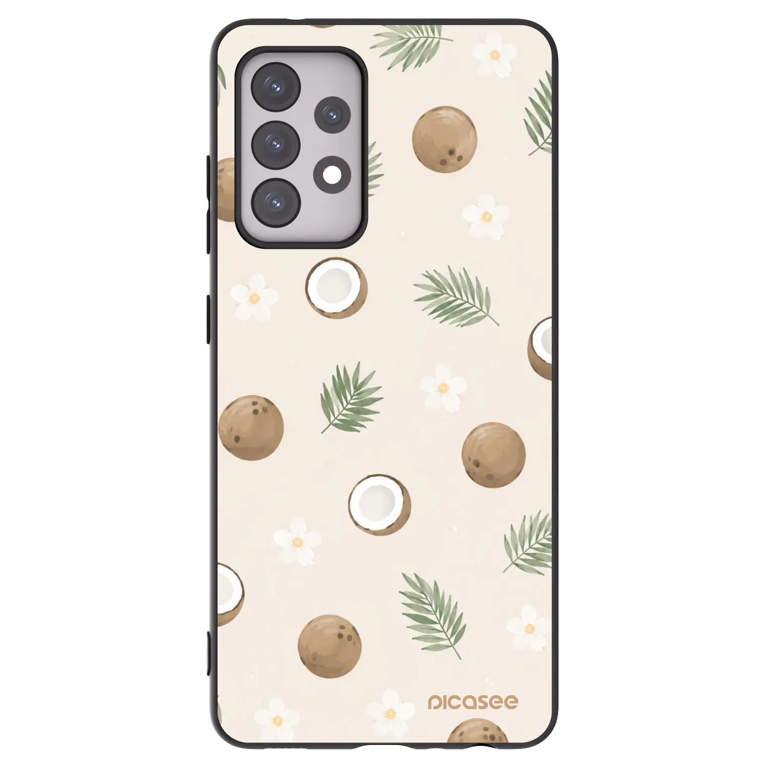 Picasee crna silikonska maskica za Samsung Galaxy A52s 5G A528B - Coconut Breeze