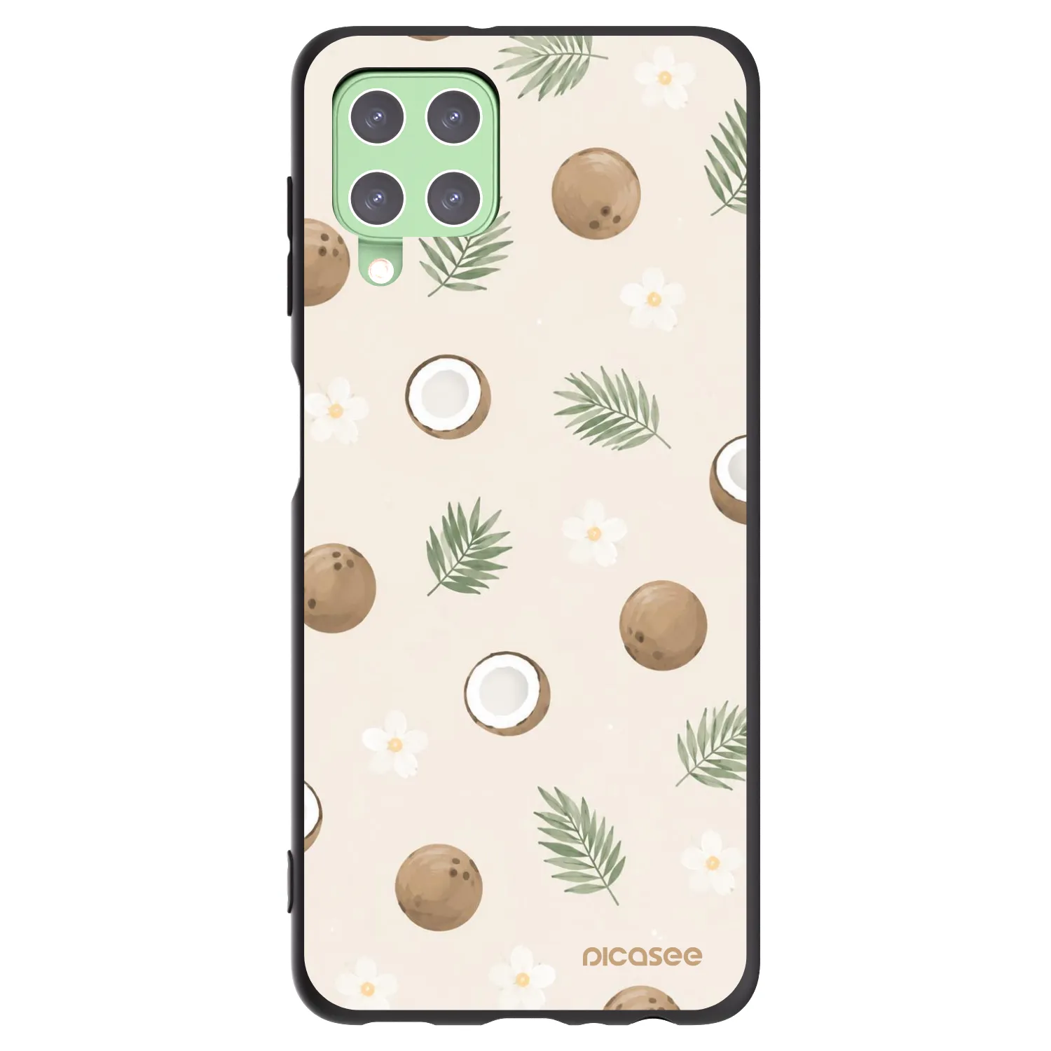 Picasee crna silikonska maskica za Samsung Galaxy A22 A225F 4G - Coconut Breeze