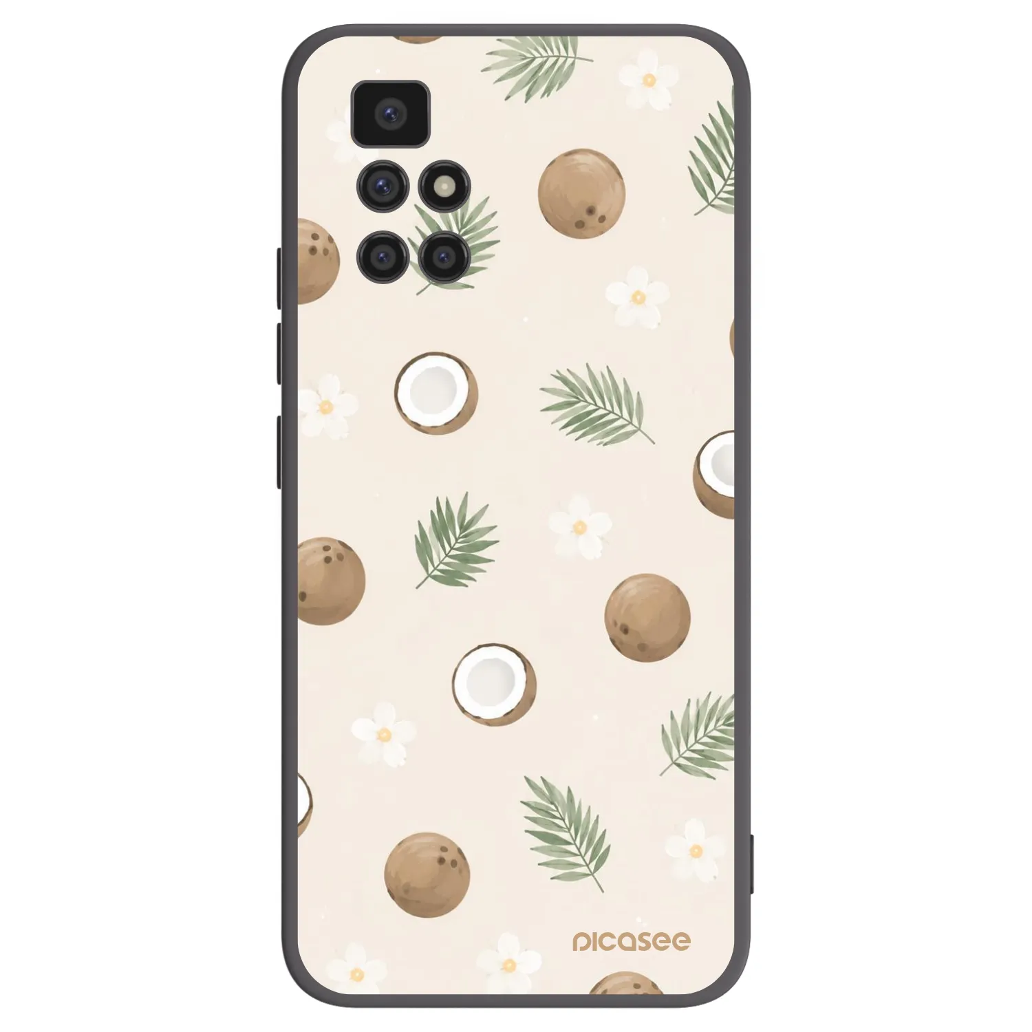 Picasee crna silikonska maskica za Xiaomi Redmi 10 - Coconut Breeze