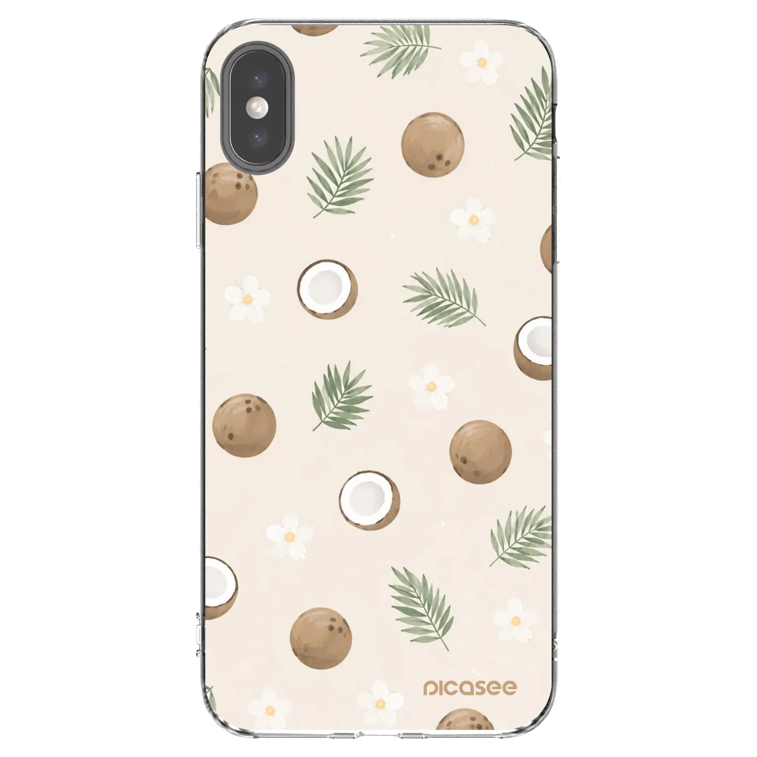 Picasee silikonska prozirna maskica za Apple iPhone XS Max - Coconut Breeze