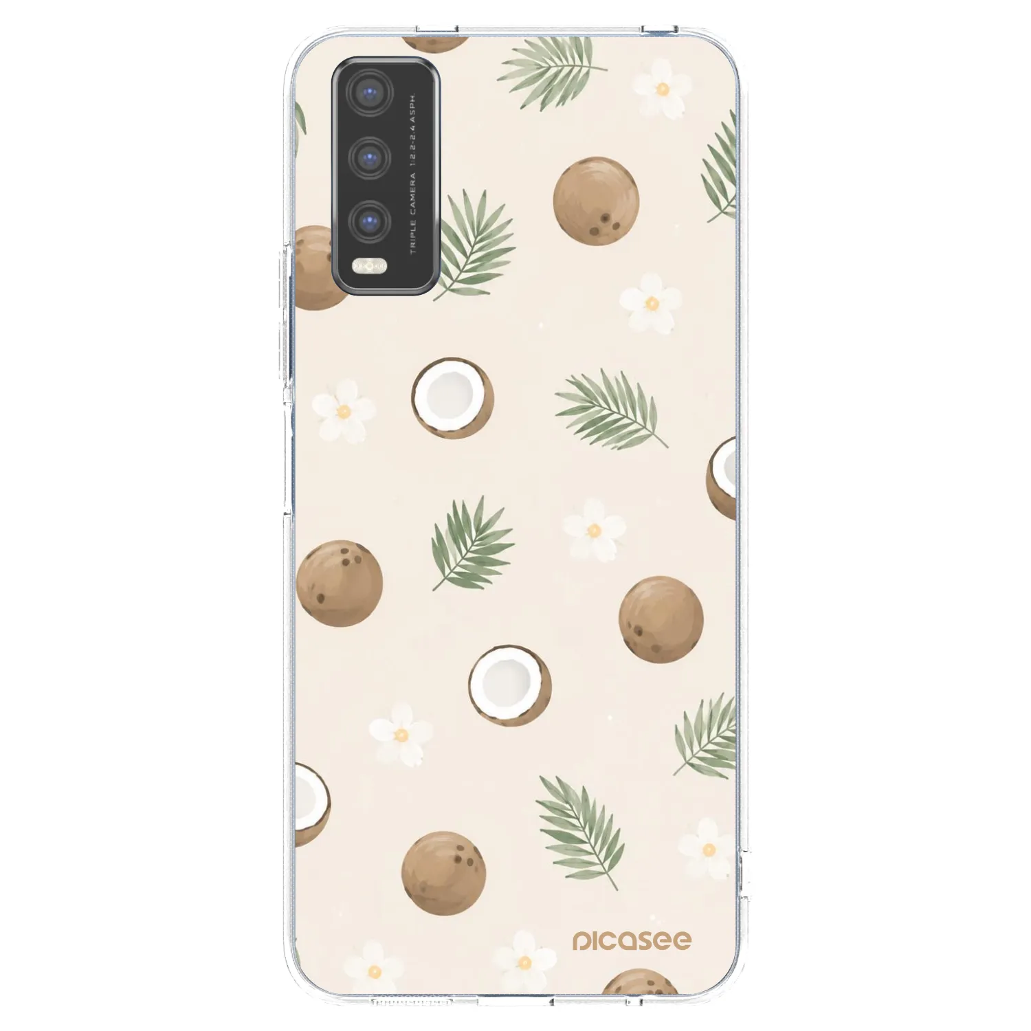 Picasee silikonska prozirna maskica za Vivo Y20s - Coconut Breeze