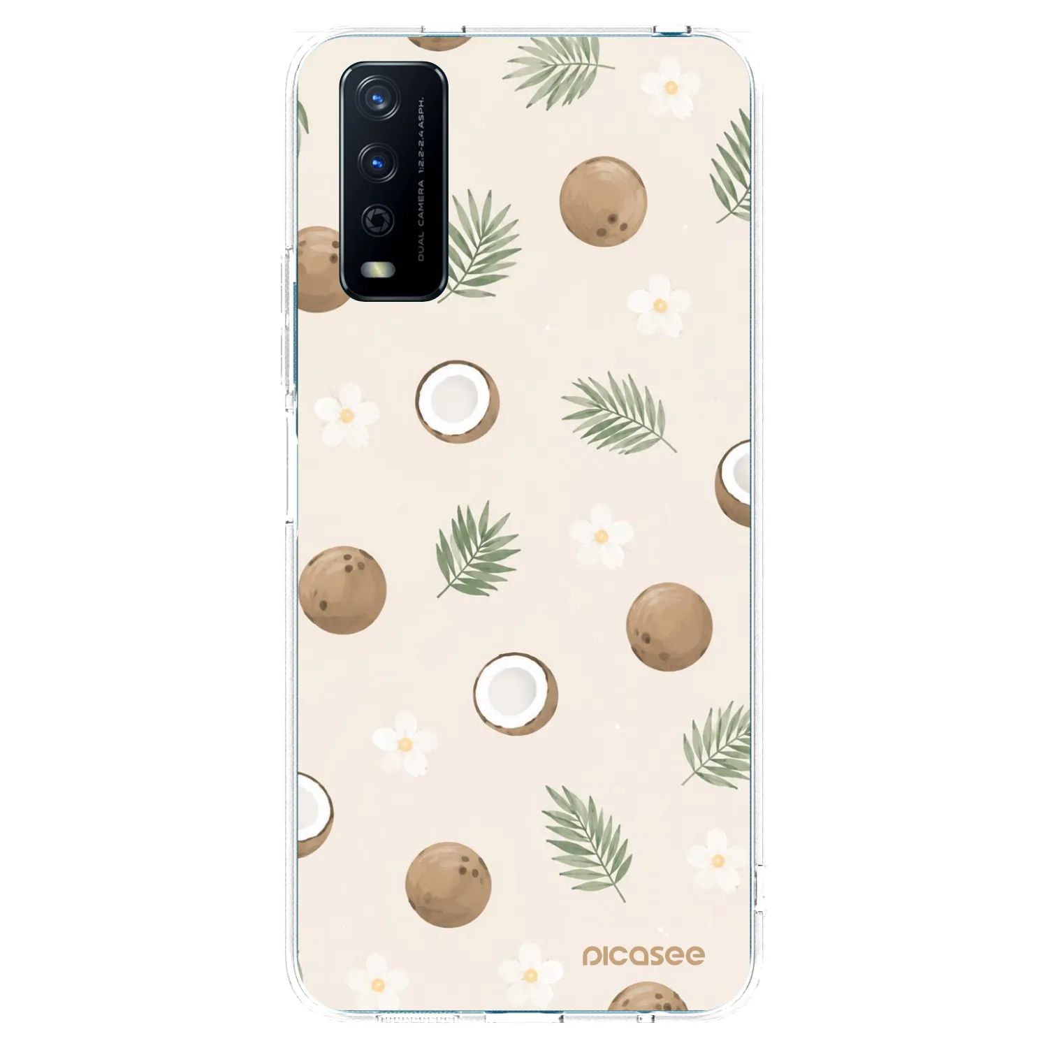 Picasee silikonska prozirna maskica za Vivo Y11s - Coconut Breeze