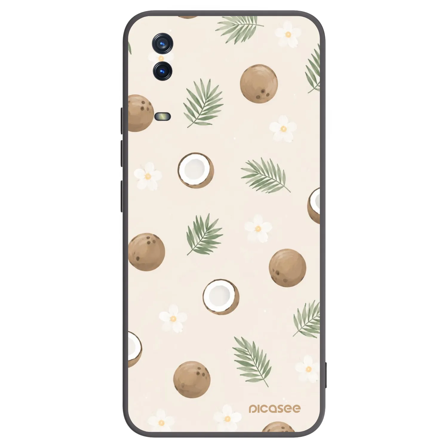 Picasee crna silikonska maskica za Vivo Y11s - Coconut Breeze