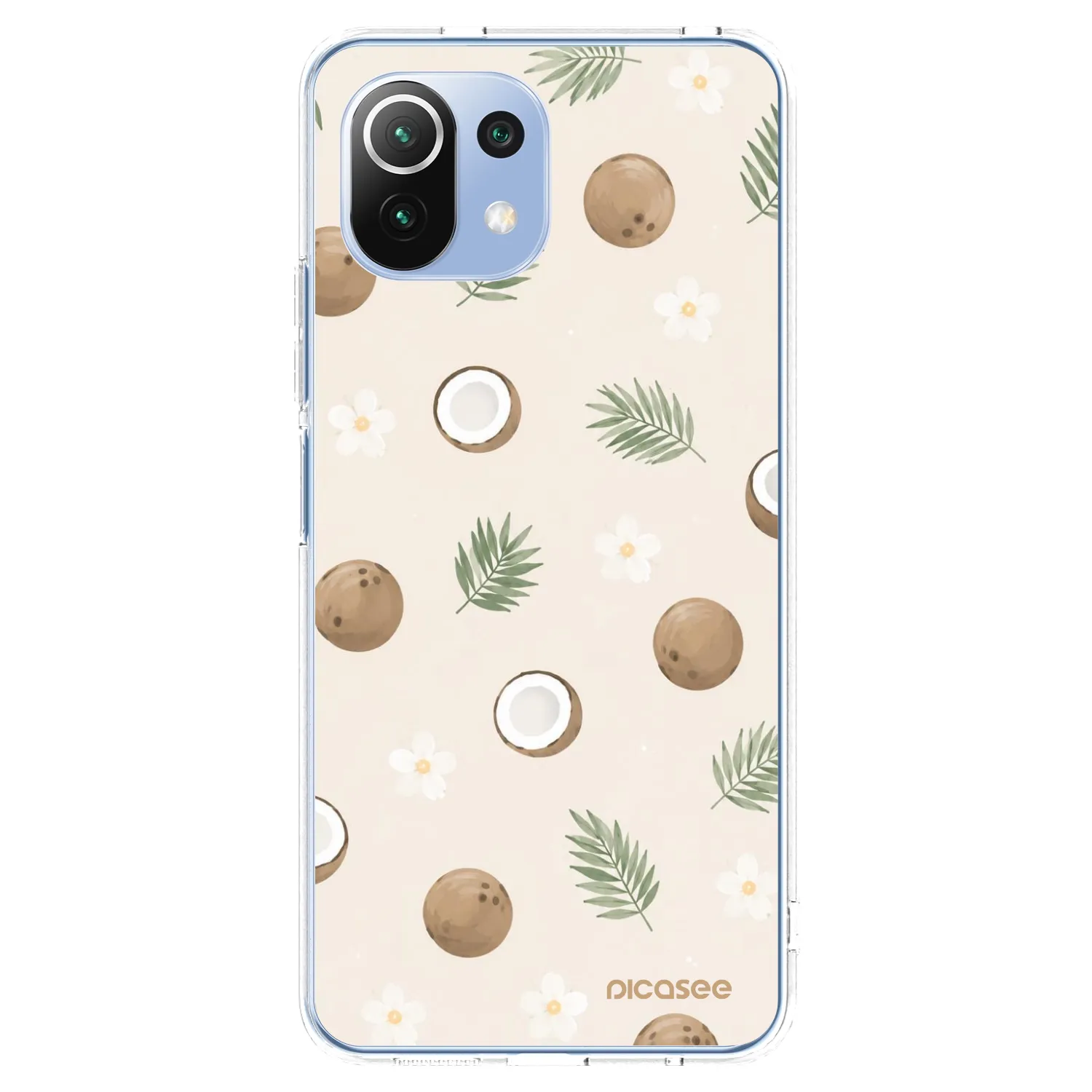 Picasee silikonska prozirna maskica za Xiaomi 11 Lite 5G NE - Coconut Breeze