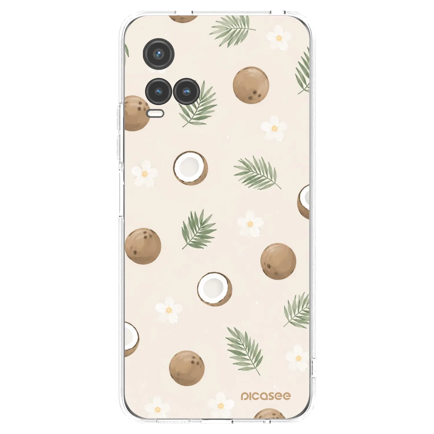 Picasee silikonska prozirna maskica za Vivo Y33s - Coconut Breeze