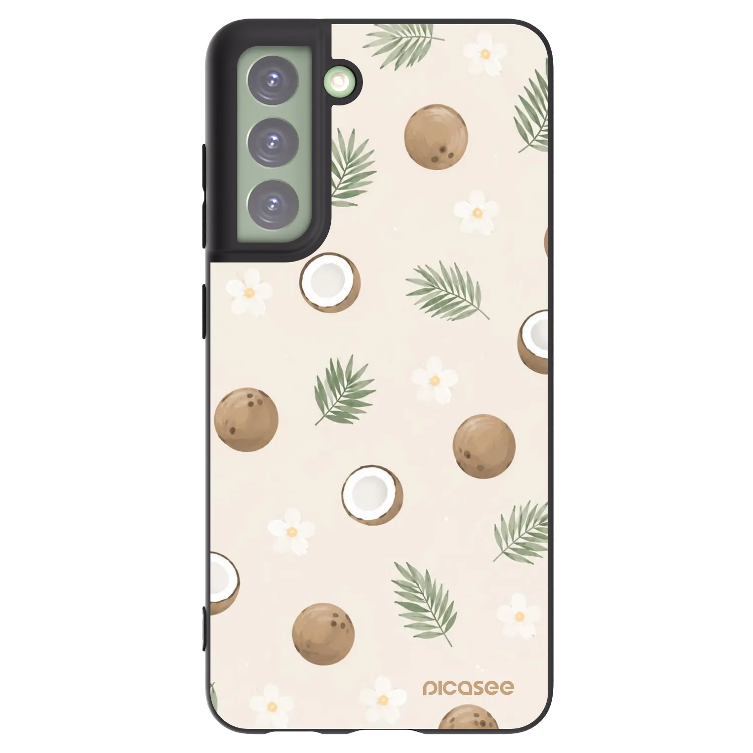 Picasee crna silikonska maskica za Samsung Galaxy S21 FE 5G - Coconut Breeze