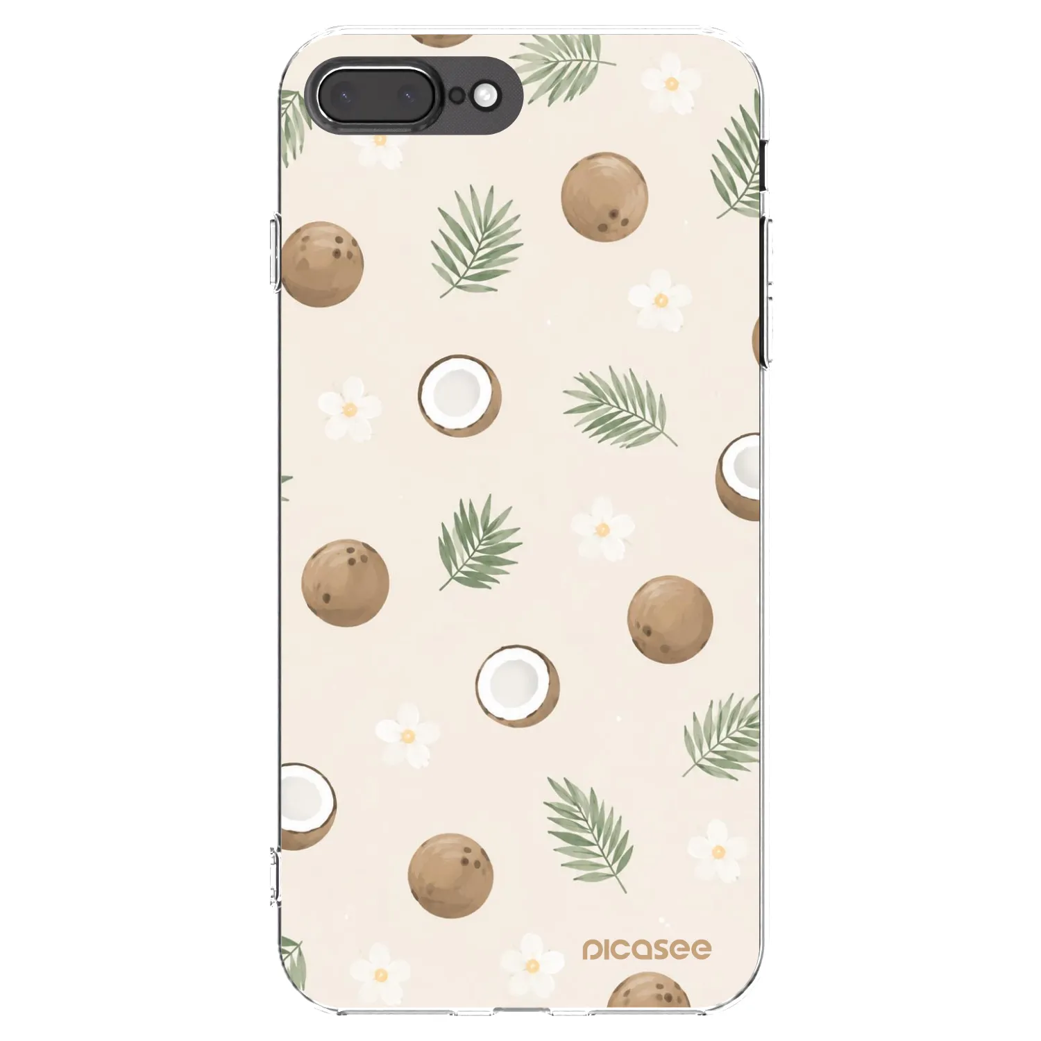 Picasee silikonska prozirna maskica za Apple iPhone 7 Plus - Coconut Breeze